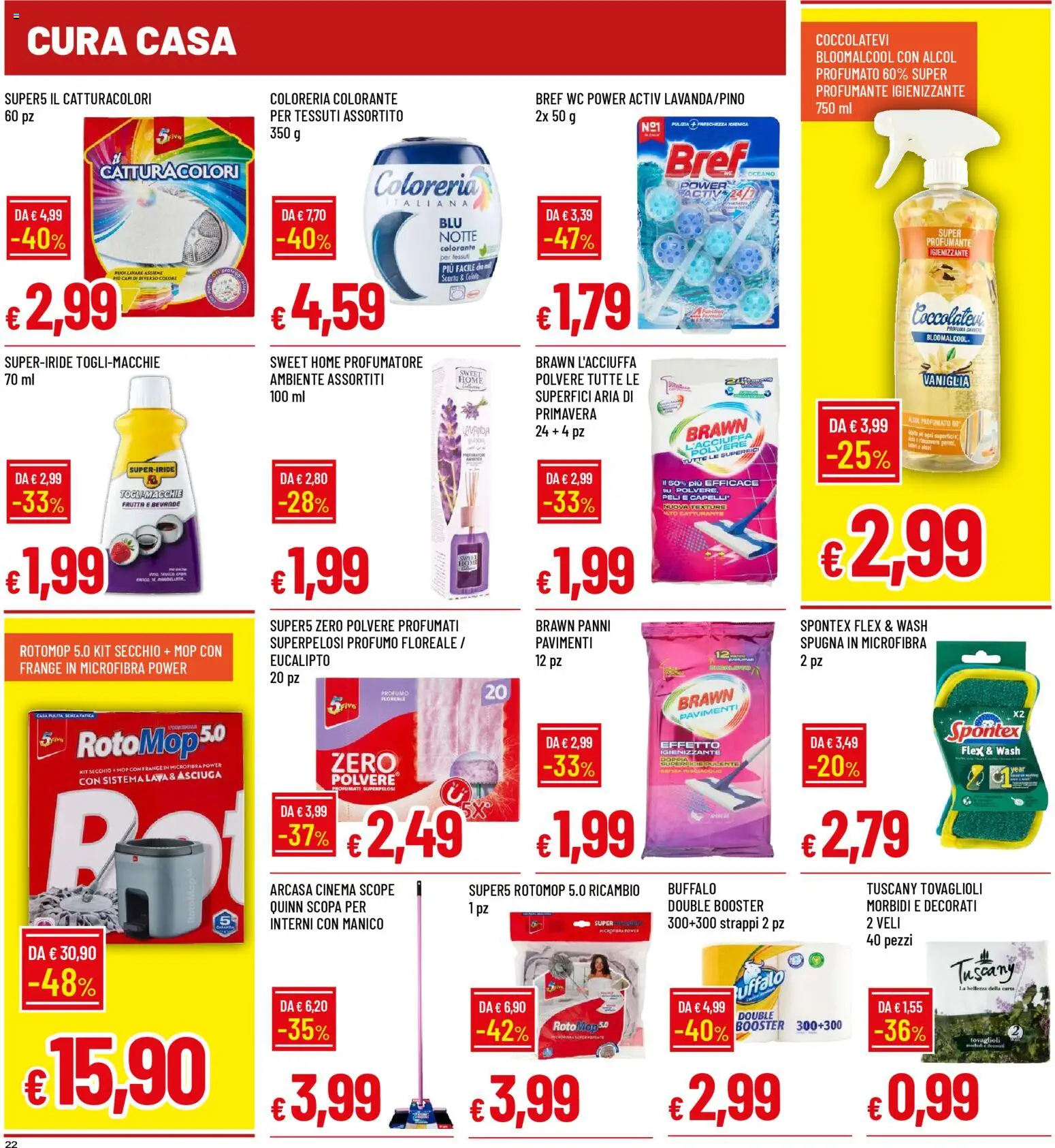 Volantino Galassia del 23.04.2026 | Pagina: 22 | Prodotti: Scopa, Secchio, WC, Profumo