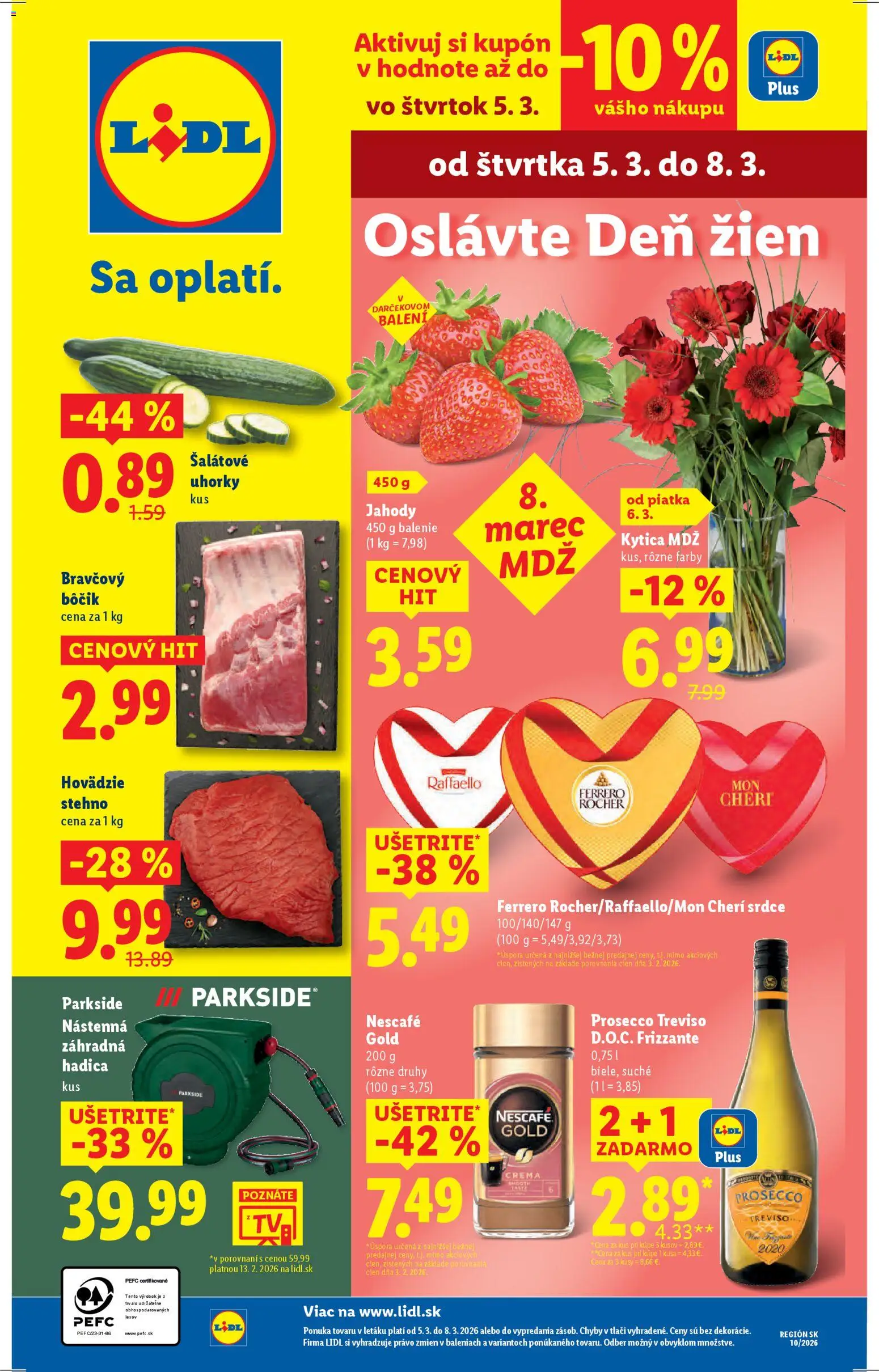 Nové Lidl akcie – leták je platný od 02.03.2026 | Strana: 71 | Produkty: Parkside, Jahody, Nescafé Gold, Uhorky