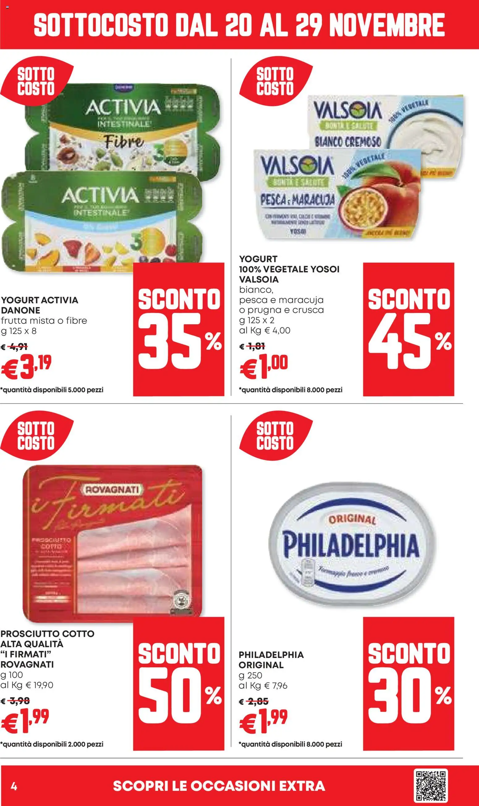 Volantino Panorama del 20.11.2025 | Pagina: 4 | Prodotti: Yogurt, Frutta, Prosciutto, Pesca