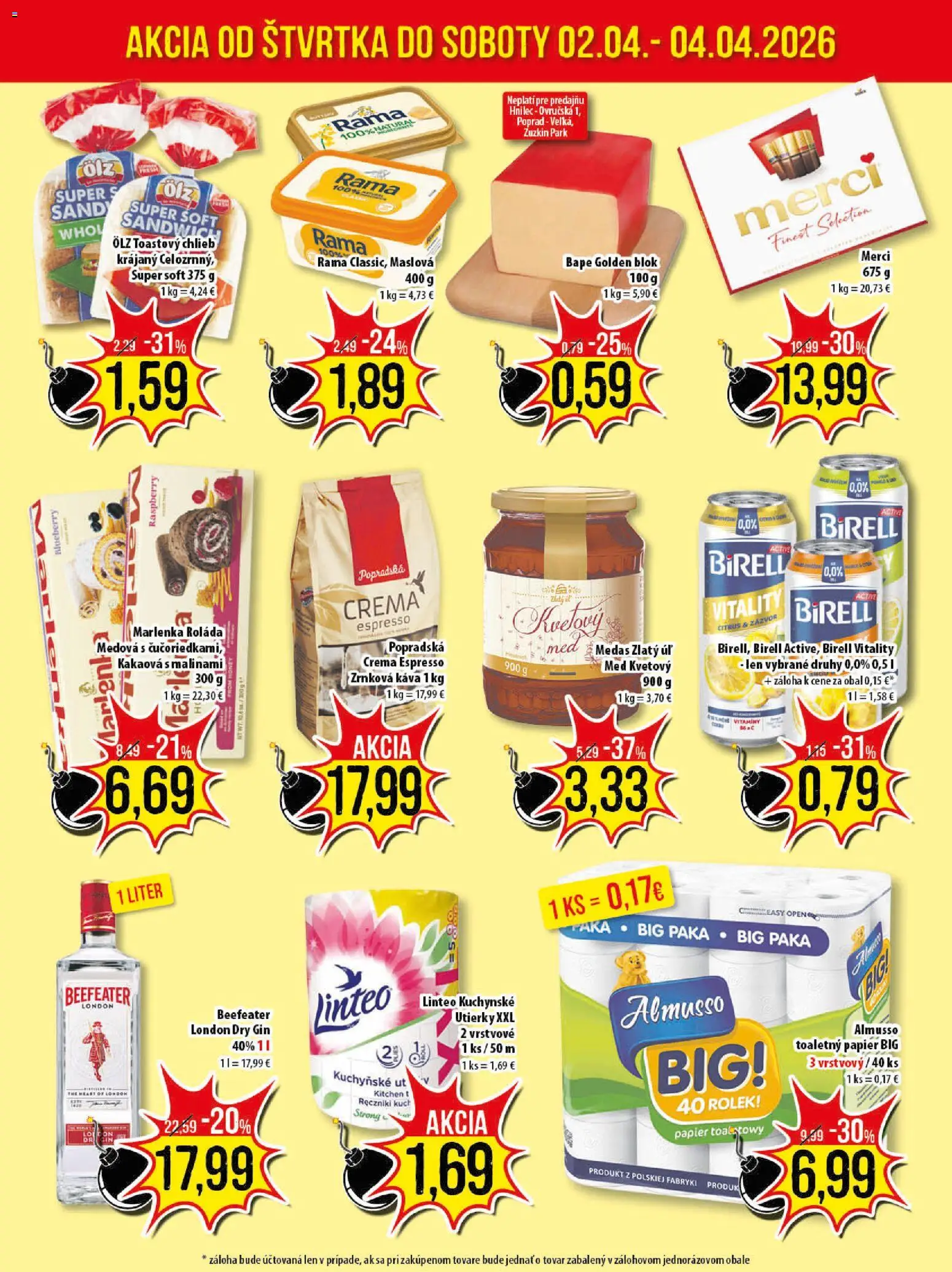 Nové Klas akcie – leták je platný od 30.03.2026 | Strana: 24 | Produkty: Zázvor, Chlieb, Toaletný papier, Rama