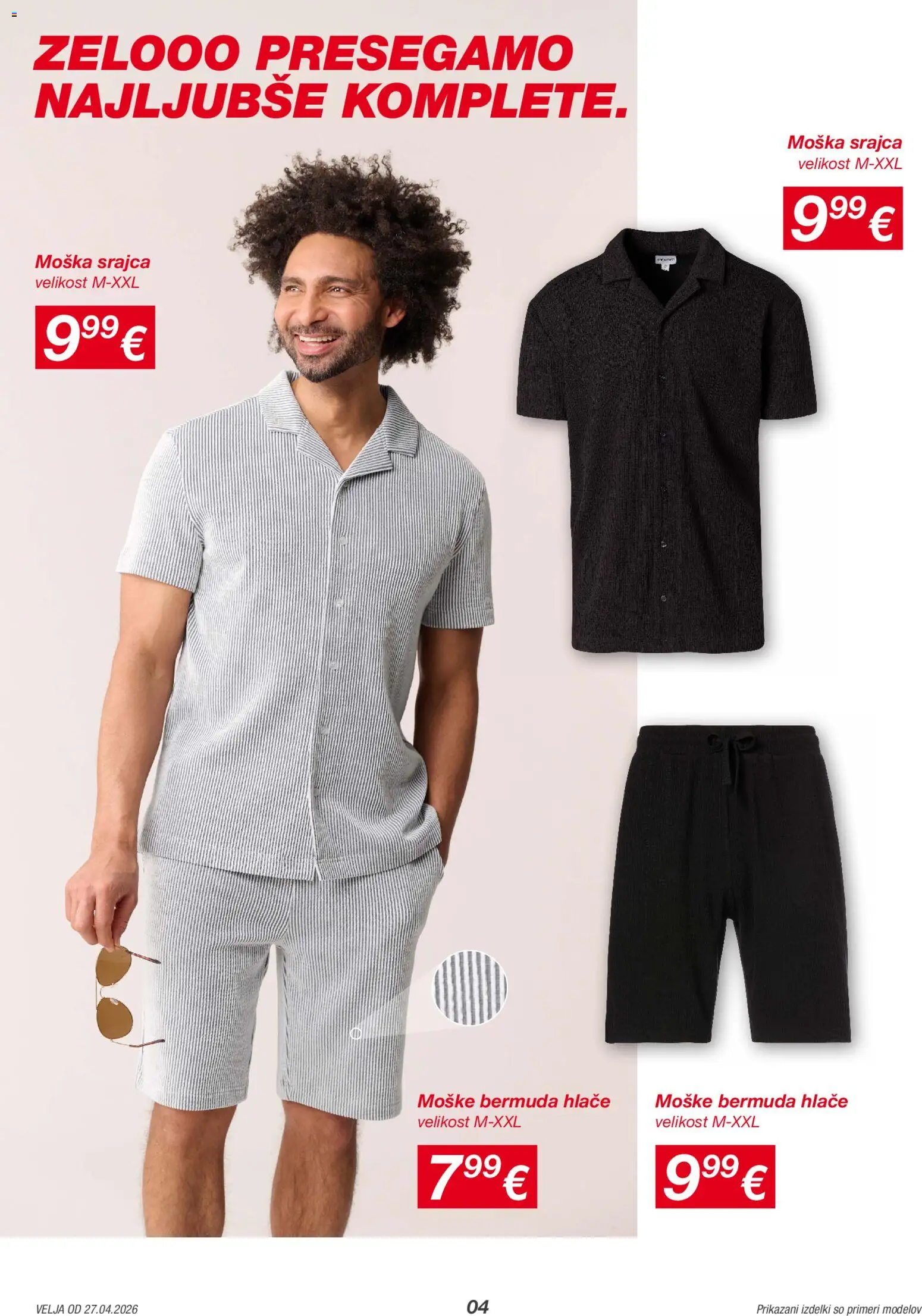 Novi Kik katalog ponudbe – veljaven od 27.04.2026 | Stran: 4 | Izdelki: Srajca, Hlace