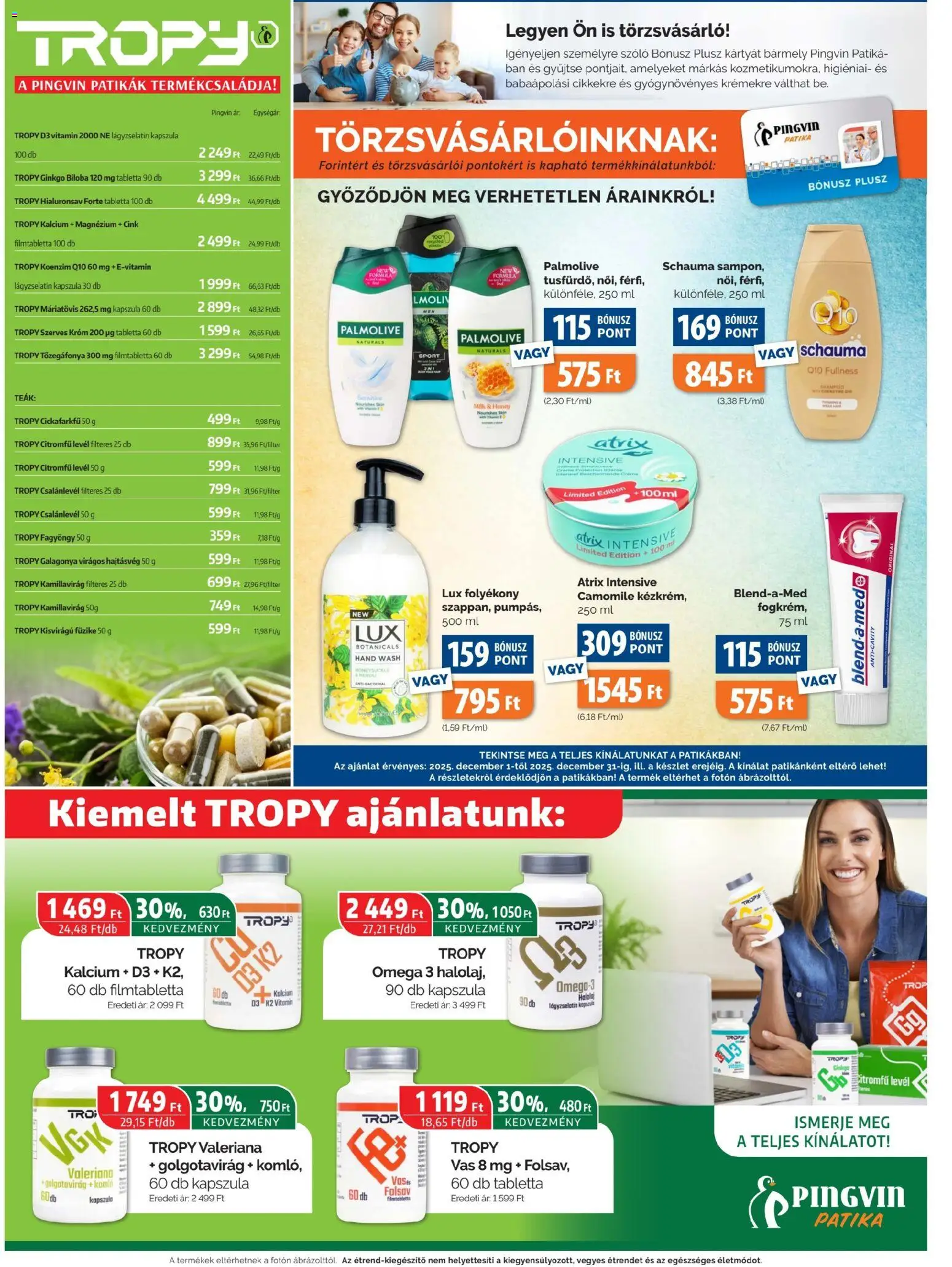 Pingvin Patika akciós ujság - amely érvényes a következő dátumtól: 01.12.2025 | Oldal: 3 | Termékek: Szőlő, Omega 3, Ginkgo biloba