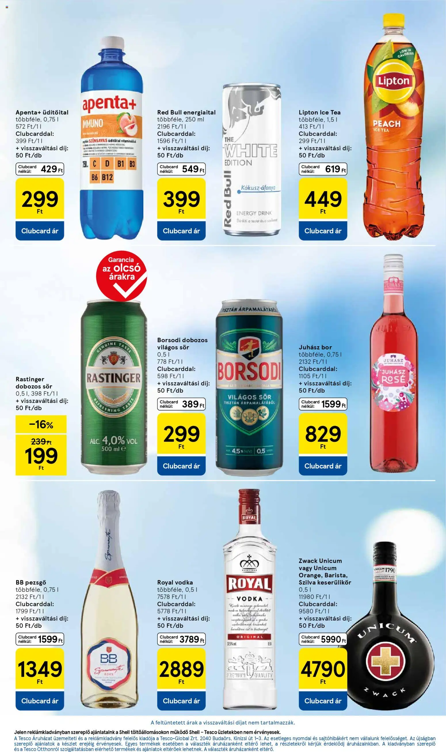 Tesco akciós ujság - amely érvényes a következő dátumtól: 30.10.2025 | Oldal: 5 | Termékek: Energiaital, Bb pezsgő, Bor, Sör