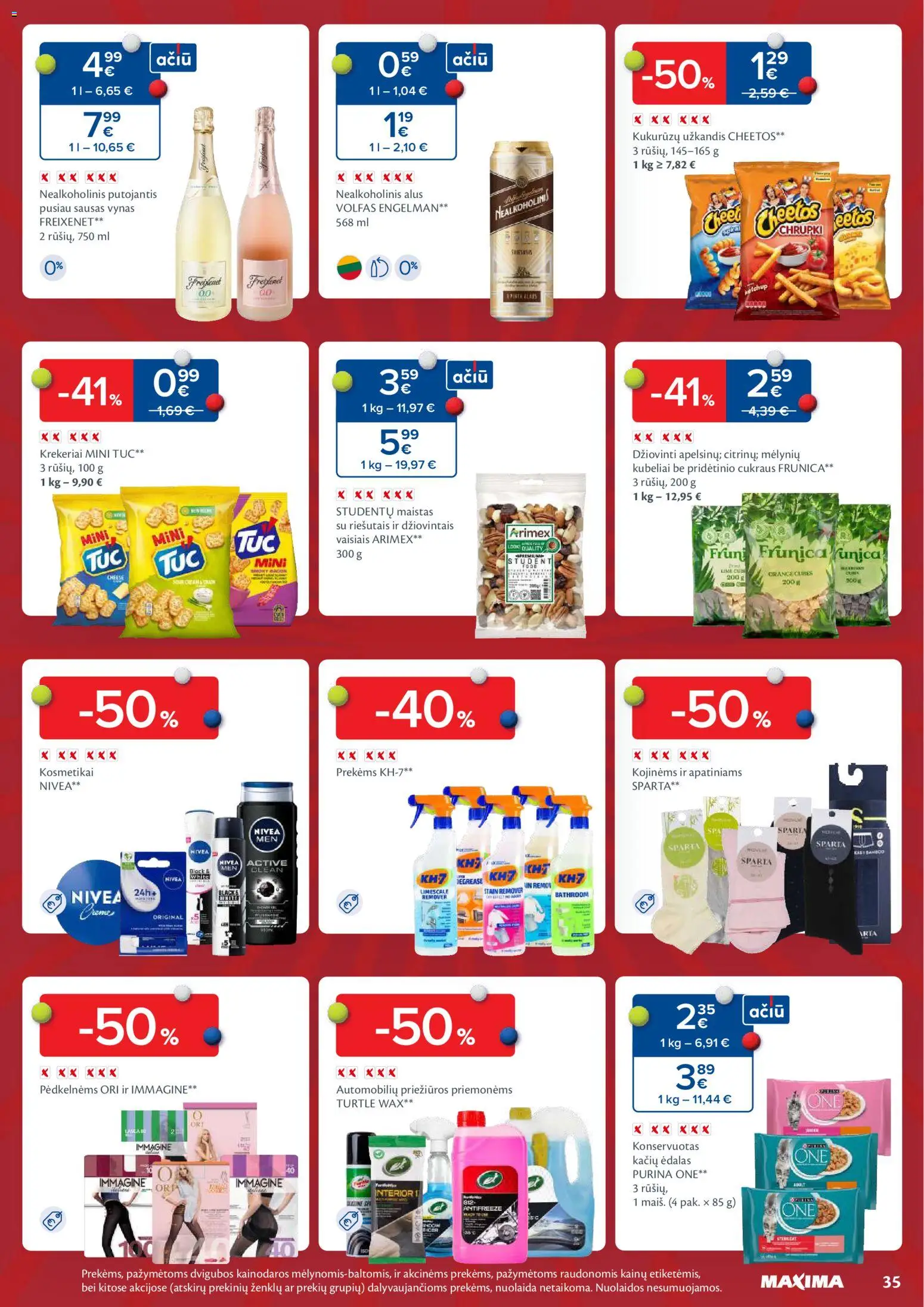 MAXIMA akcijos nuo 20.01.2026 | Puslapis: 35 | Prekių: Nealkoholinis alus, Vynas, Alus