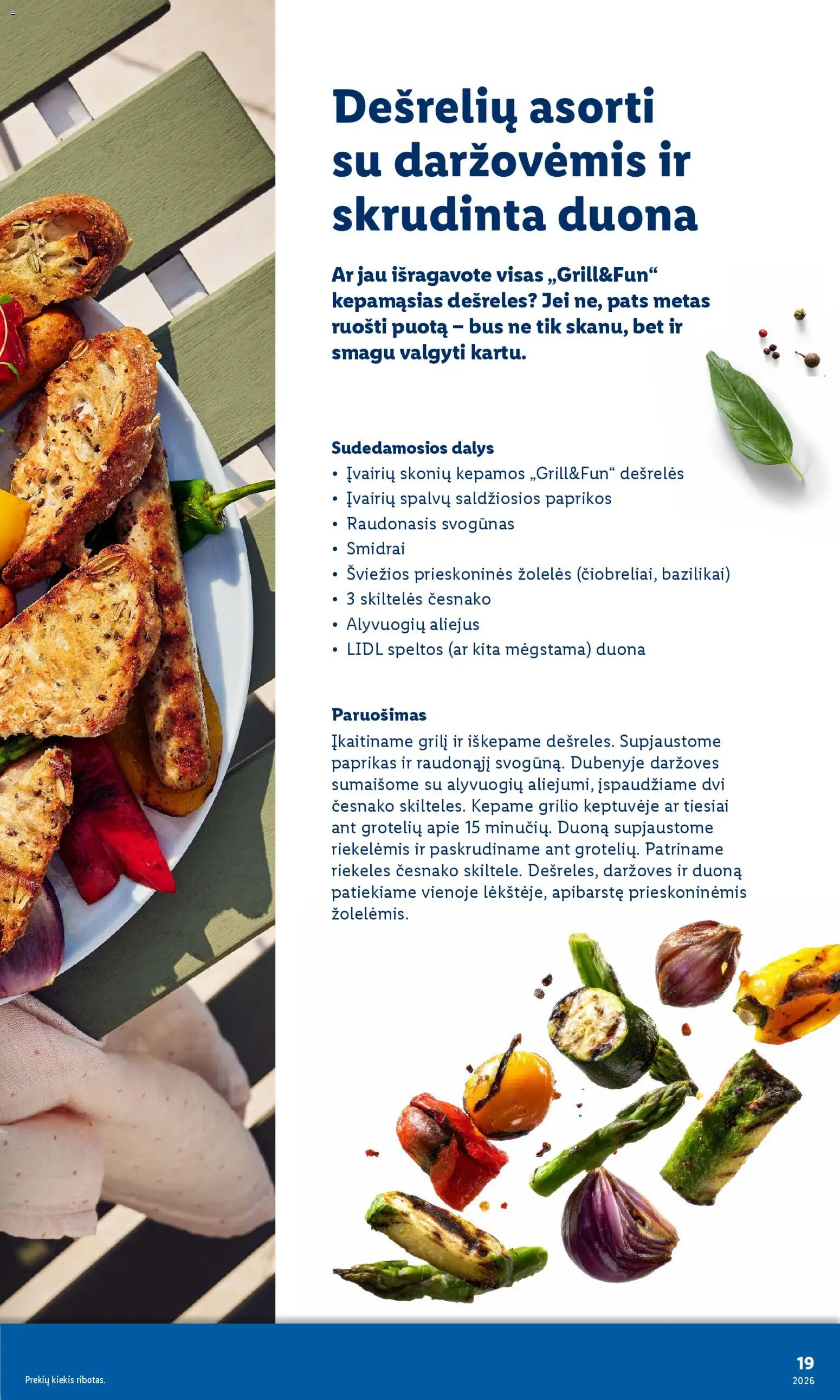 LIDL akcijos nuo 06.04.2026 | Puslapis: 19 | Prekių: Dešrelės, Aliejus, Duona