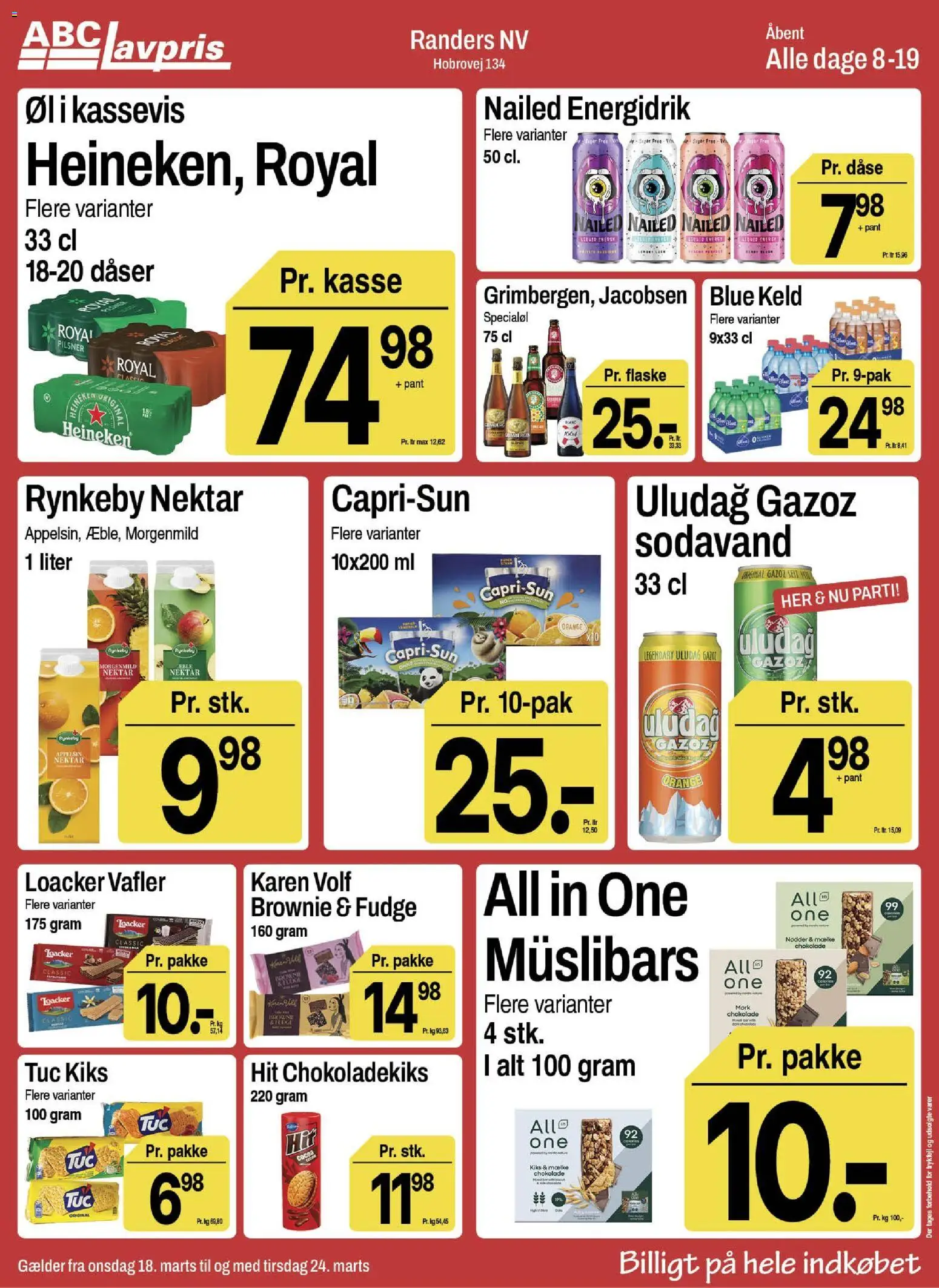 Abc Lavpris tilbudsavis – gyldig fra 18.03.2026 | Side: 9 | Produkter: Chokolade, Sodavand, Vafler, Chokoladekiks
