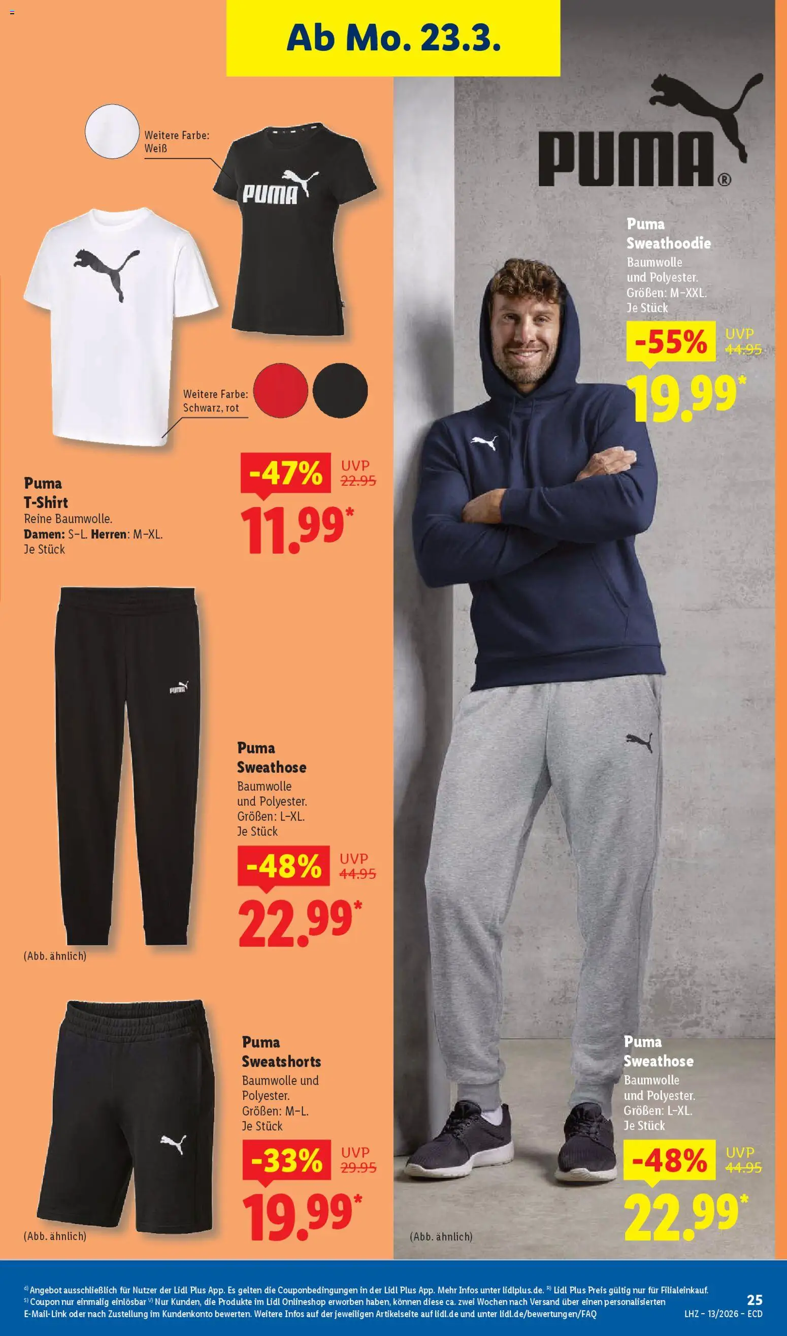 Lidl Prospekt – gültig ab 23.03.2026 | Seite: 45 | Produkte: Sweathose, Sweatshorts