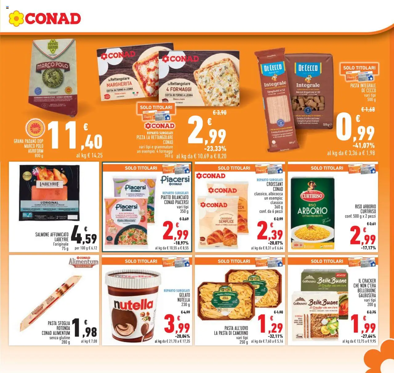 Volantino Conad del 25.09.2025 | Pagina: 13 | Prodotti: Salmone affumicato, Gelato, Nutella, Forno