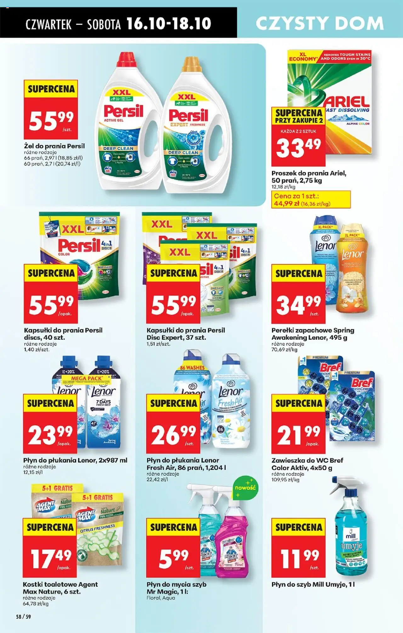 Biedronka gazetka - Oferta w tym tygodniu od 16.10.2025 | Strona: 70 | Produkty: Ariel, Żel do prania persil, Proszek do prania, Kostki toaletowe