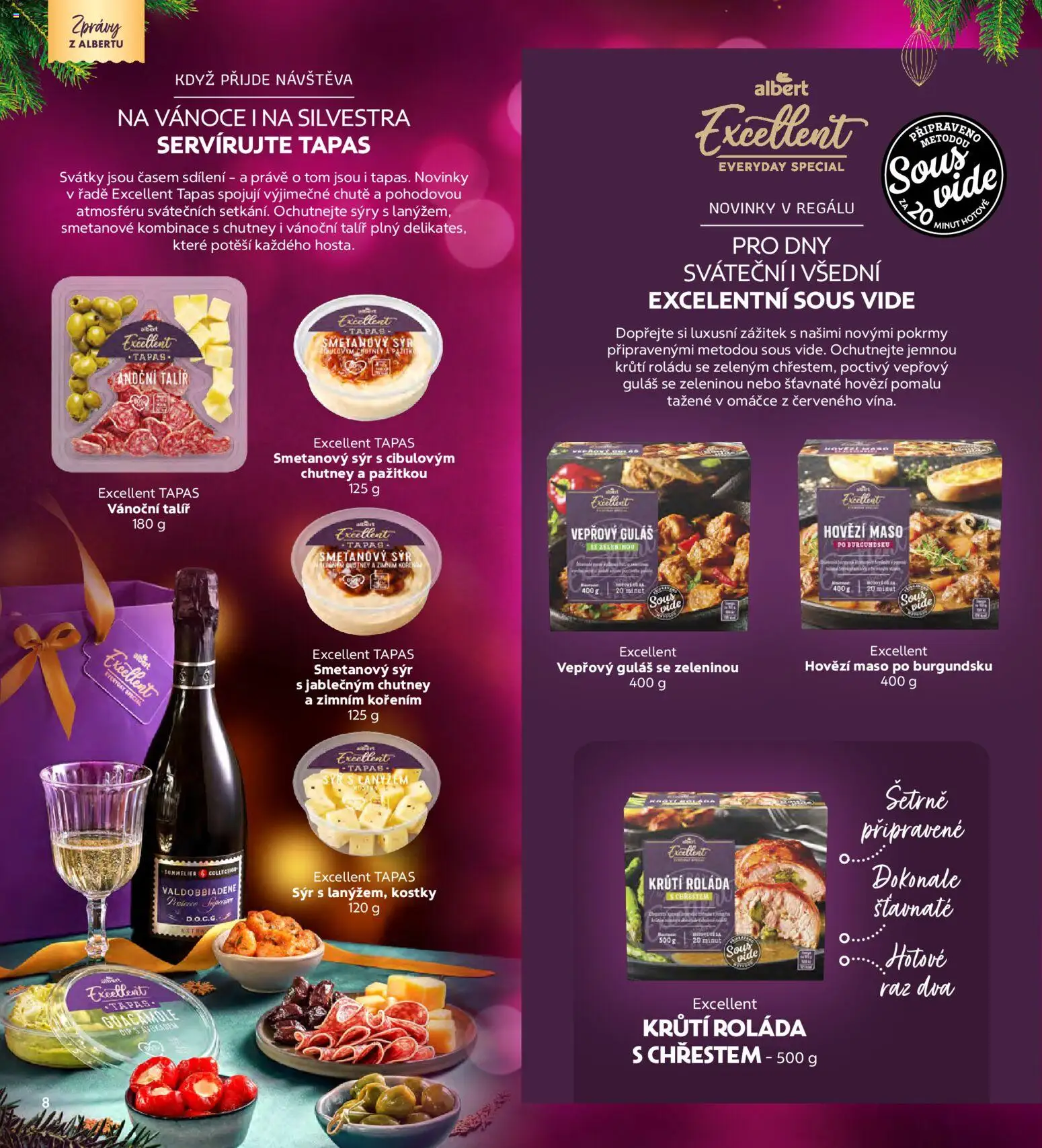 Albert magazín od 01.12.2025 | Strana: 8 | Produkty: Hovězí, Sýr, Hovězí maso, Talíř