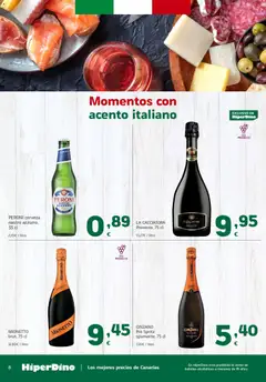 Vista previa HiperDino Supermercados válido desde el 10.03.2026 | Página: 8 | Productos: Vino, Cerveza, Πρίζες