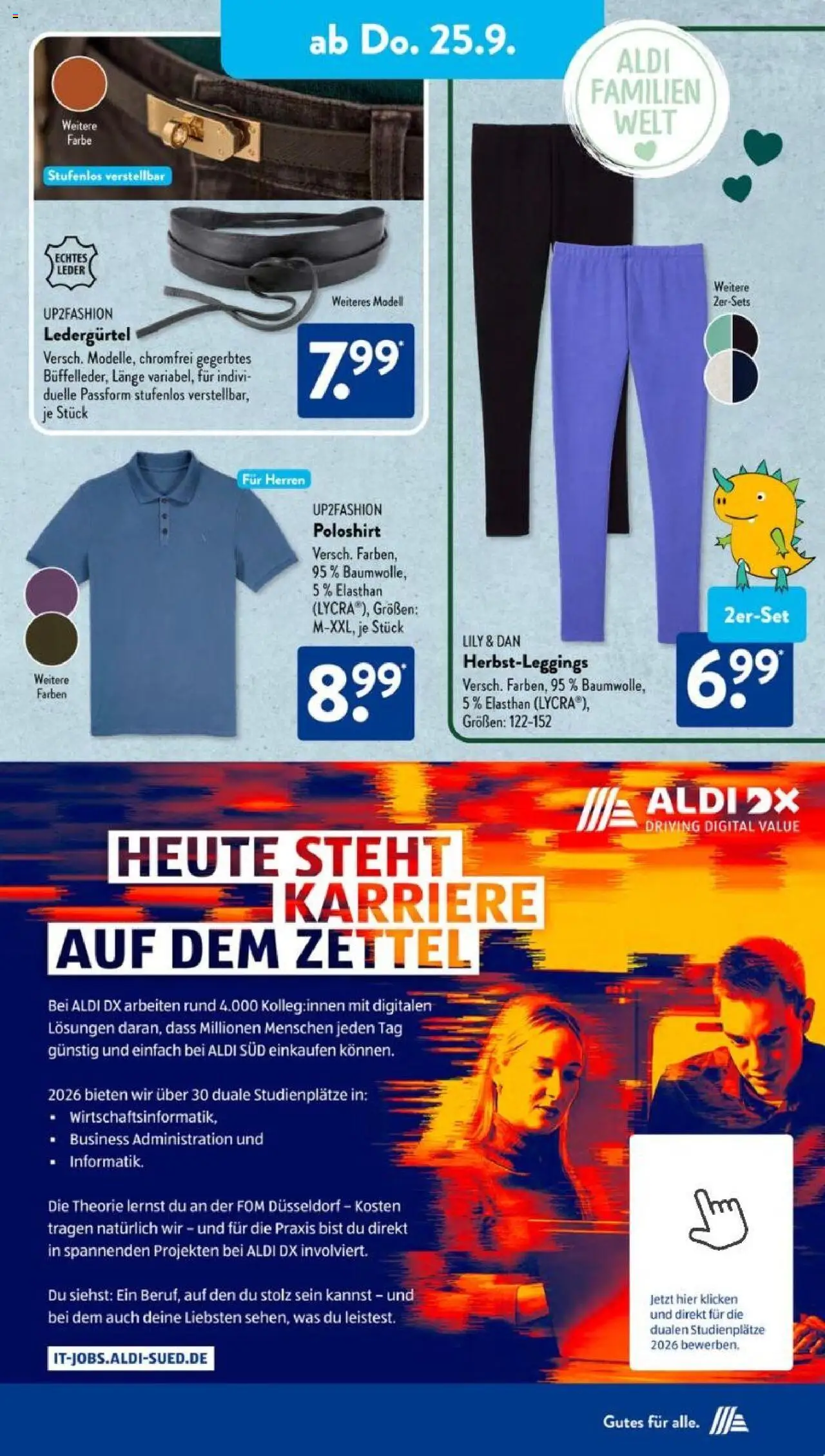 Aldi Süd Prospekt 	 – gültig ab 22.09.2025 | Seite: 13 | Produkte: Up2fashion, Poloshirt