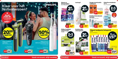 Listerine mondwater, 500 ml M.u.v. multipakken. Prijsvoorbeeld: 3 x Coolmint 500 ml - Voorbeeld van een folder van Kruidvat, geldig van 31.03.2026 | Pagina: 25