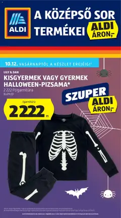 Aldi - Középső sor termékei - amely érvényes a következő dátumtól: 09.10.2025