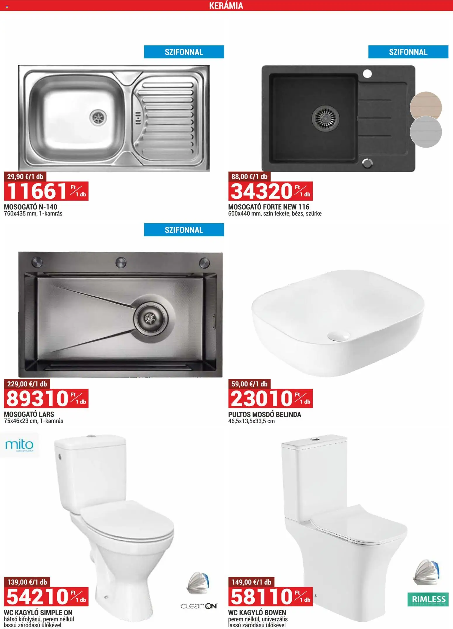Merkury Market akciós ujság - amely érvényes a következő dátumtól: 01.03.2026 | Oldal: 38 | Termékek: WC, Mosdó