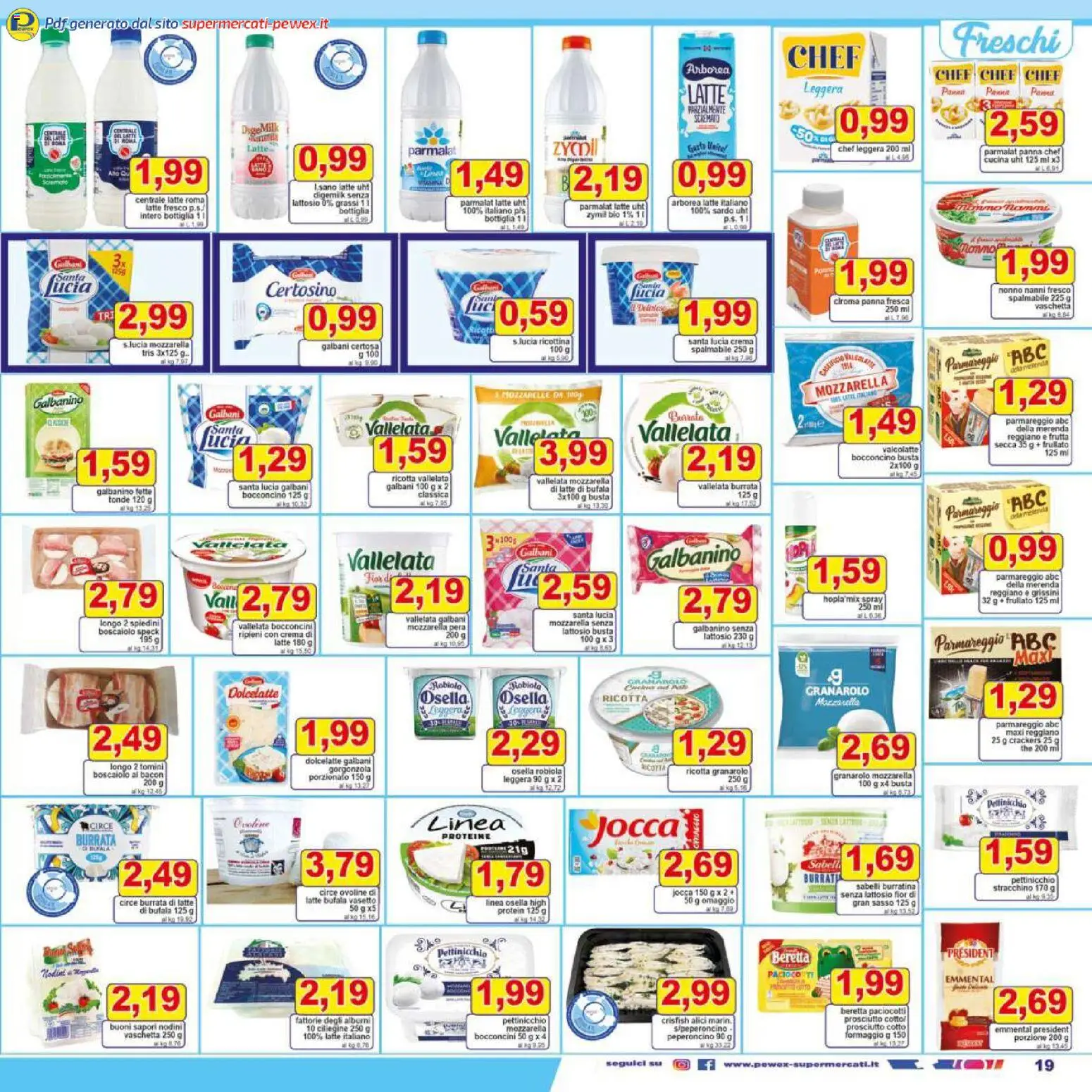 Volantino Pewex del 27.11.2025 | Pagina: 19 | Prodotti: Latte, Pera, The, Robiola