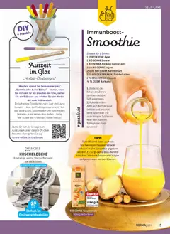 Norma NORMAgazin September/Oktober 2025 – gültig ab 01.09.2025 | Seite: 15 | Produkte: Olivenol, Äpfel, Zitrone, Saft