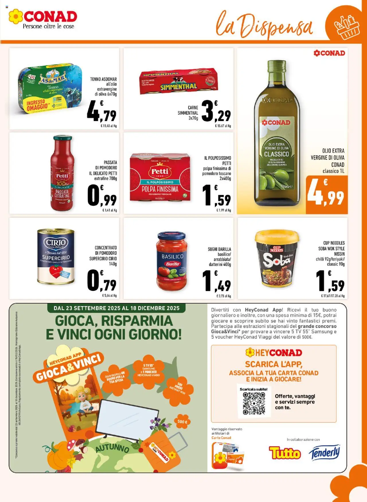 Volantino Conad del 22.10.2025 | Pagina: 11 | Prodotti: Basilico, TV, Olio extra vergine, Samsung