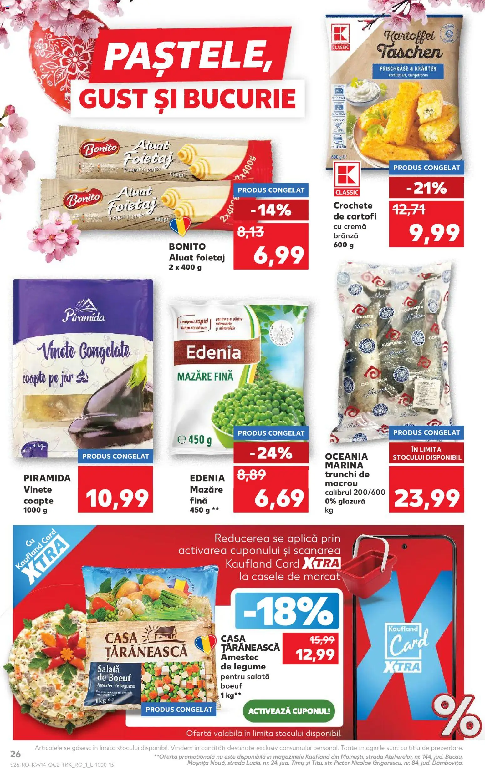 Kaufland RO akciós ujság - amely érvényes a következő dátumtól: 01.04.2026 | Oldal: 26 | Termékek: Saláta