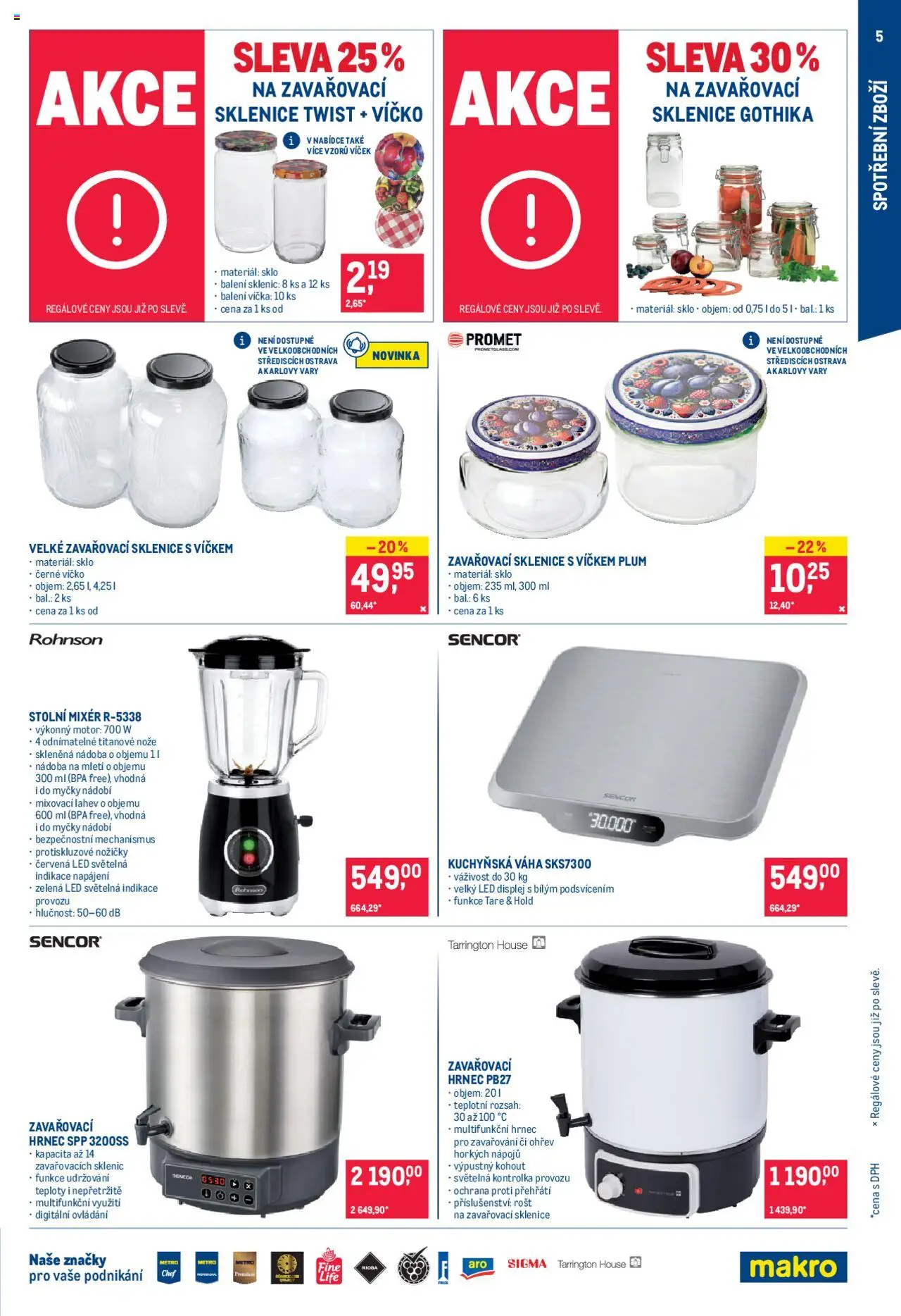 Makro leták - Spotřební zboží od 04.06.2025 | Strana: 5 | Produkty: Nádobí, Nože, Rošt, Jar