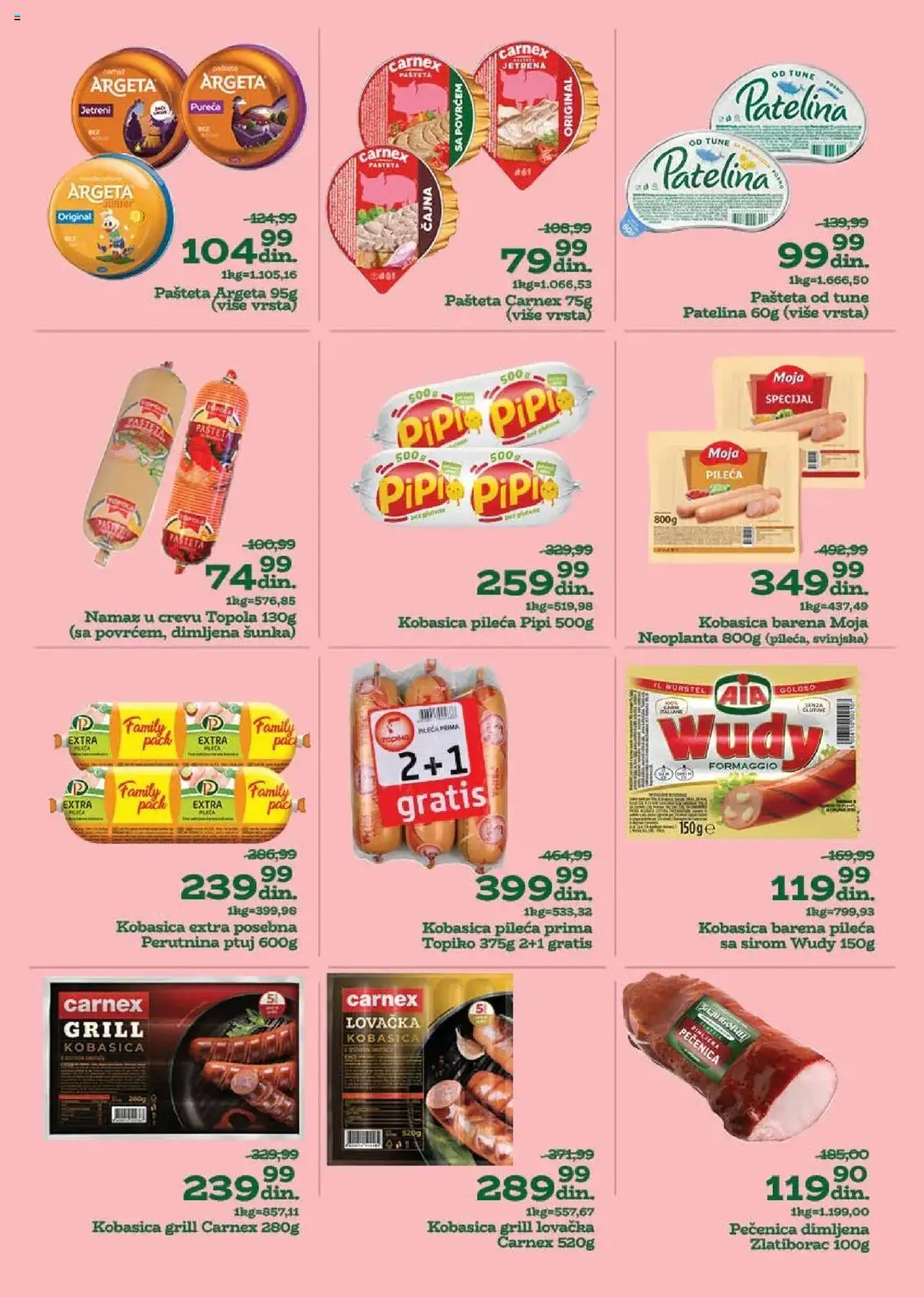 Univerexport katalog - važi od 04.08.2025 | Strana: 6 | Proizvode: Dimljena šunka, Perutnina Ptuj, Pečenica, Pašteta