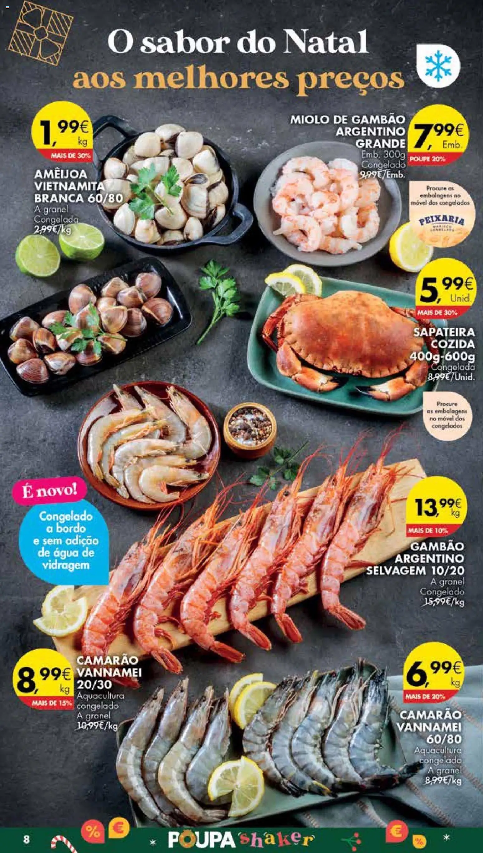 Pingo Doce Poupe Esta Semana Madeira │ válido de 09.12.2025 | Página: 8 | Produtos: Agua, Camarão, Sapateira