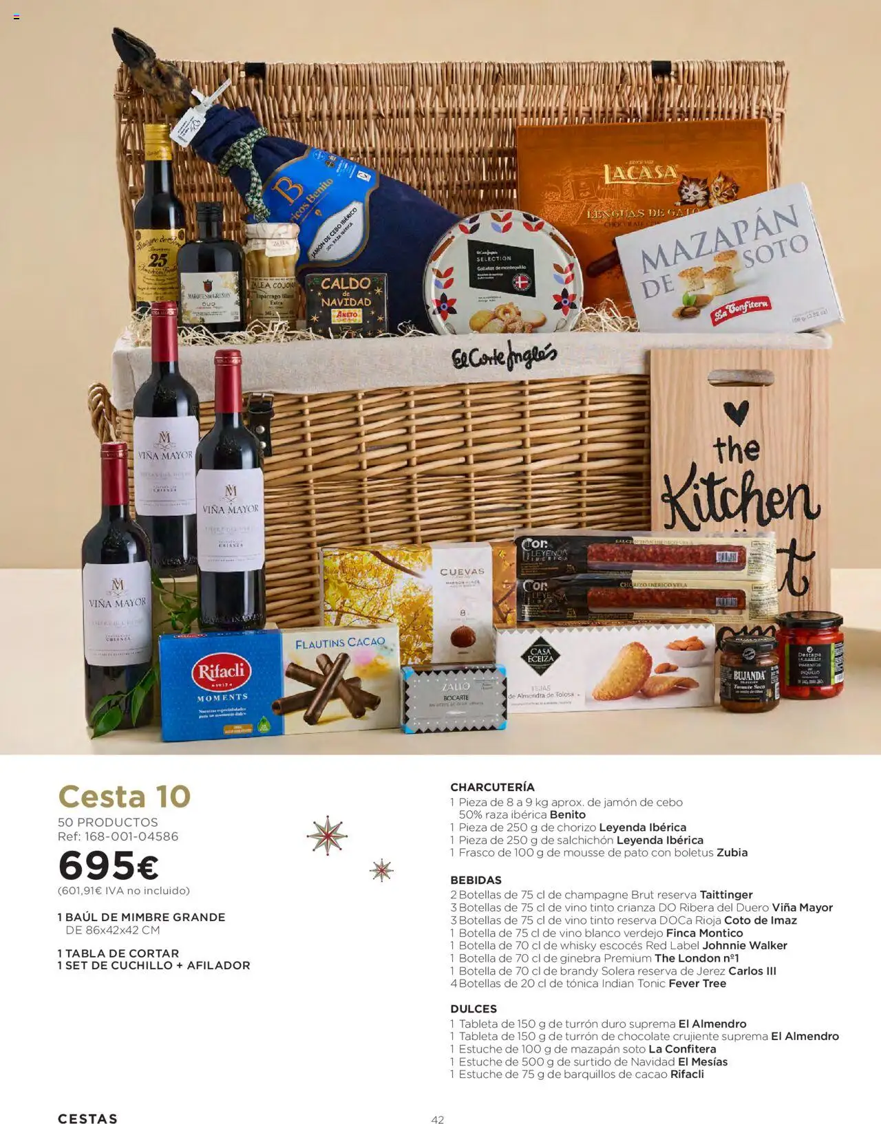 El Corte Inglés ofertas │ válido desde el 06.10.2025 | Página: 42 | Productos: Tabla de cortar, Chocolate, Vela, Cesta