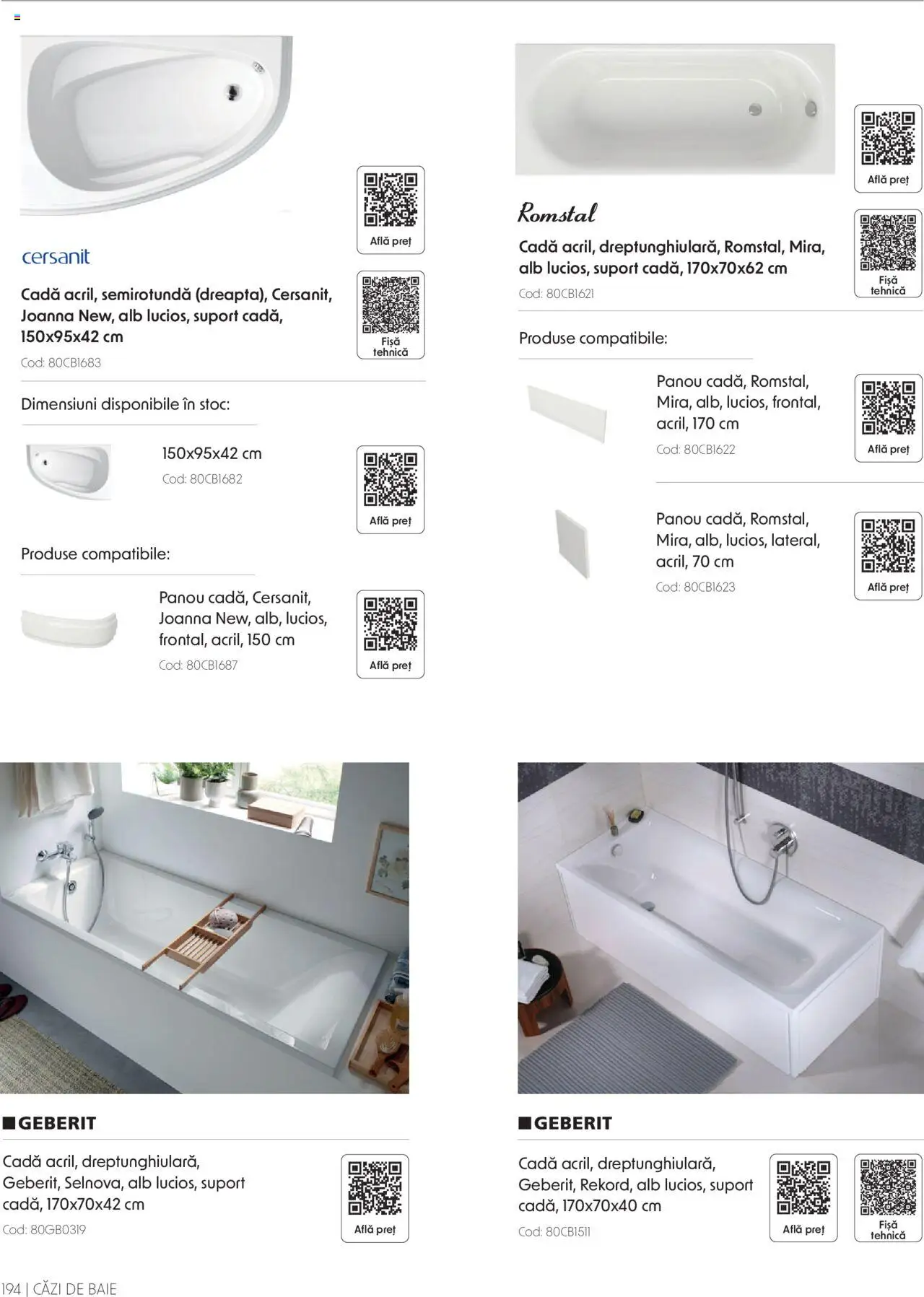 Catalog Romstal – valabil de la 25.11.2024 | Pagină: 194 | Produse: Cadă