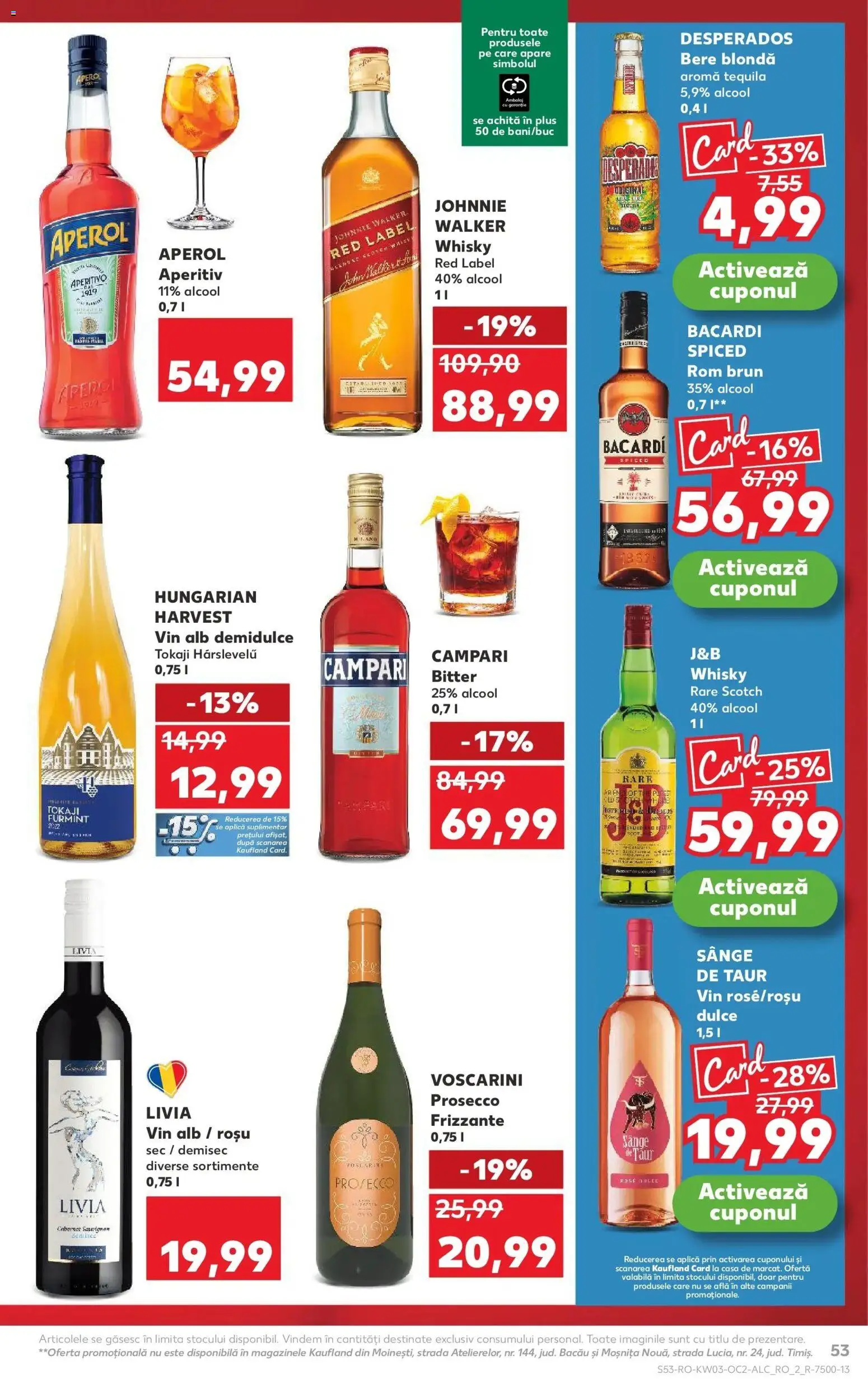 Noul catalog Kaufland – valabil de la 14.01.2026 | Pagină: 53 | Produse: Prosecco, Eğitim çantaları, Vin, Aperol