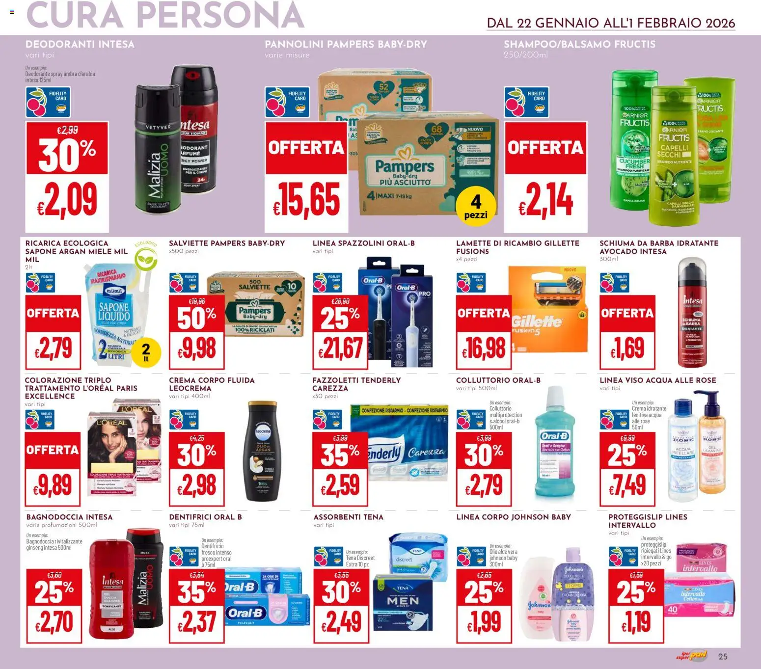 Volantino Pan del 22.01.2026 | Pagina: 25 | Prodotti: Shampoo, Crema, Sapone, Miele