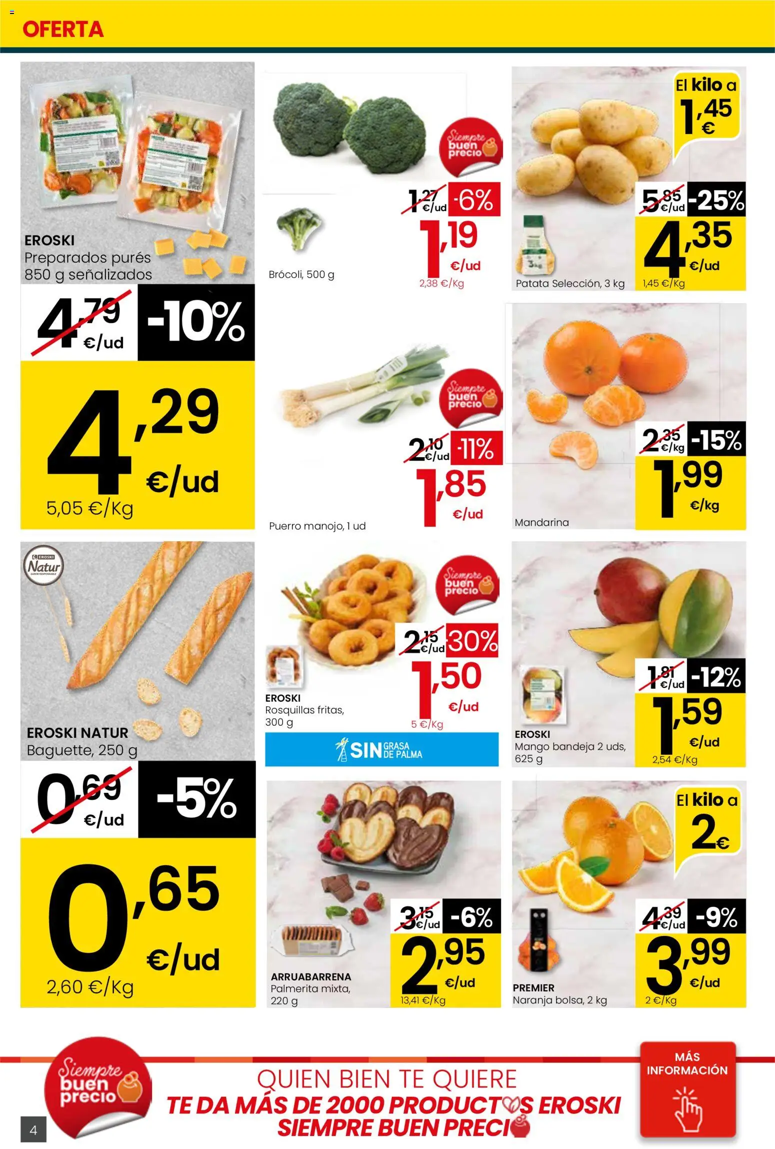 Eroski - Siempre a buen precio Supermercados │ válido desde el 05.01.2026 | Página: 4 | Productos: Té, Ρούτερ, Bandeja