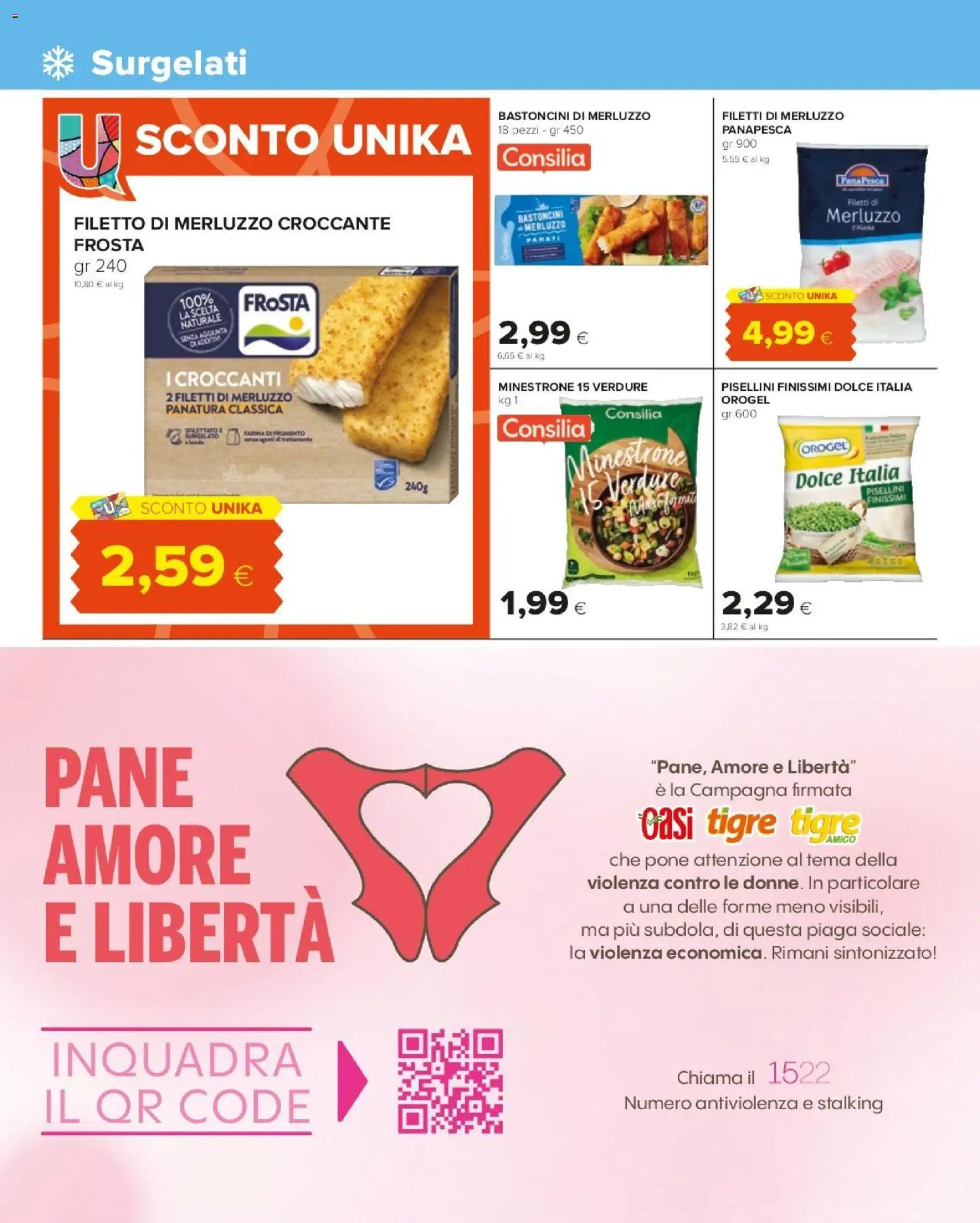 Volantino Tigre del 06.11.2025 | Pagina: 8 | Prodotti: Minestrone, Pane, Merluzzo, Verdure