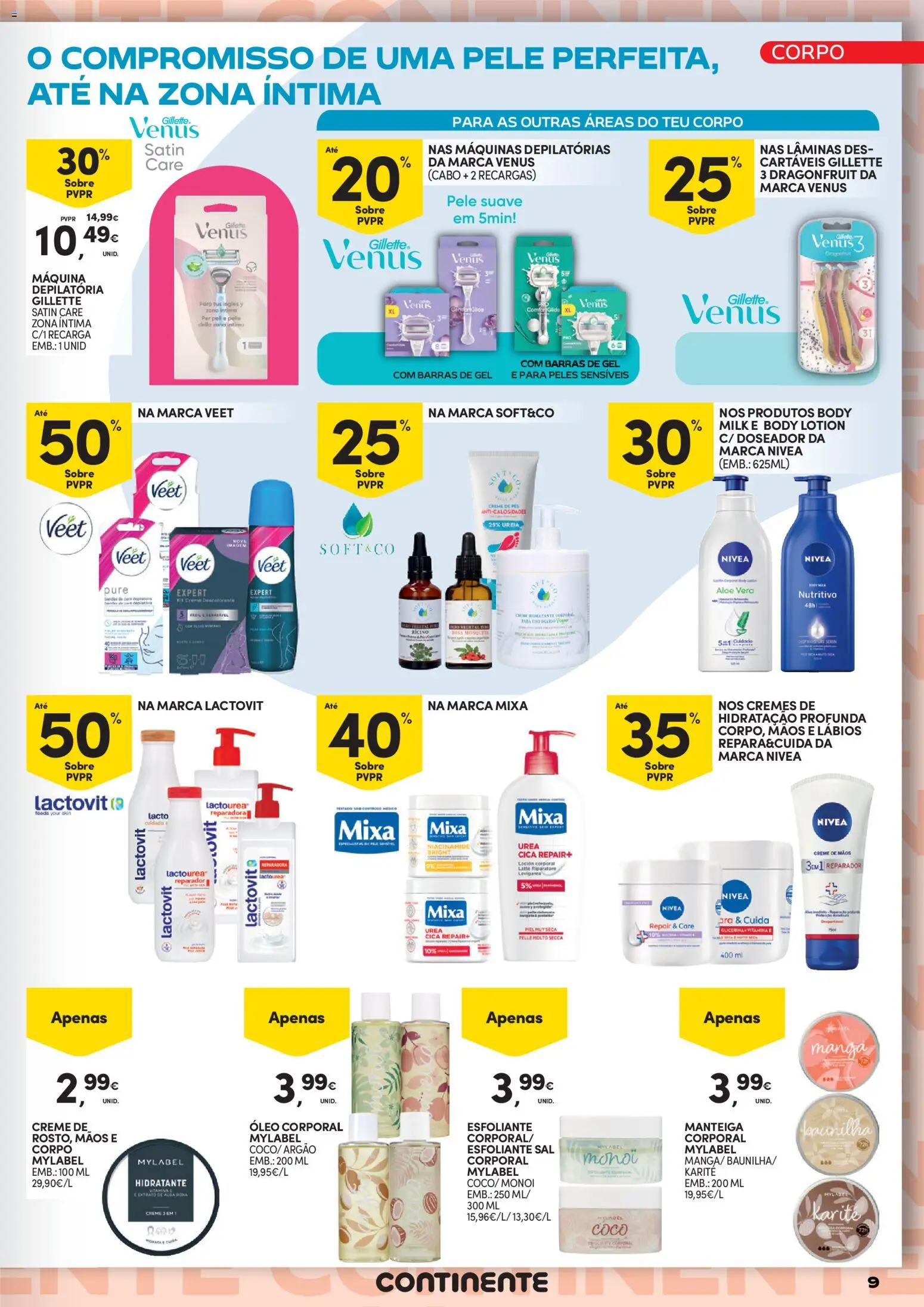 Continente - Beleza │ válido de 20.01.2026 | Página: 9 | Produtos: Sal, Óleo, Descolorante, Creme