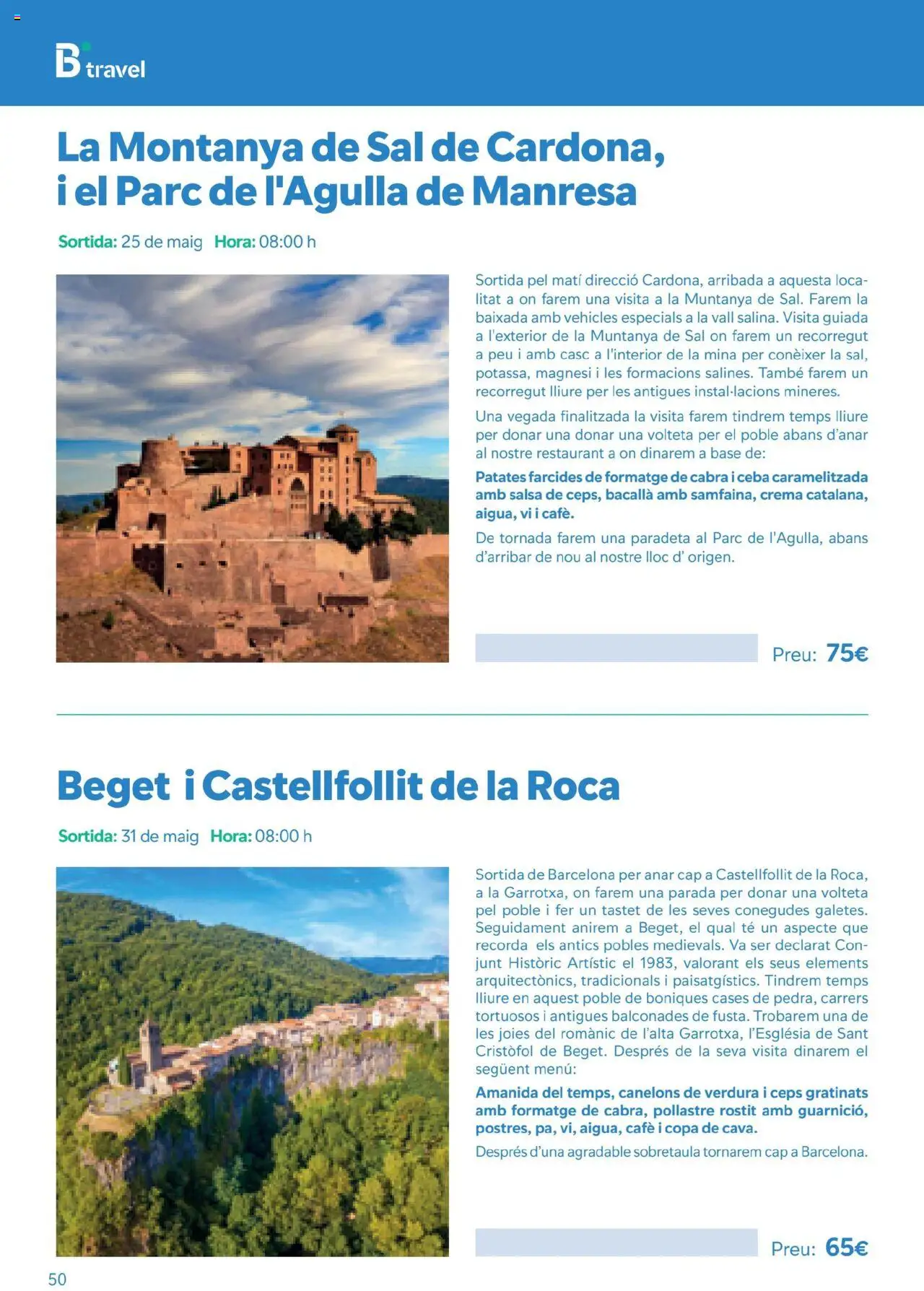 B the travel brand Viatges i Excursions │ válido desde el 01.05.2025 | Página: 50 | Productos: Café, Crema, Té