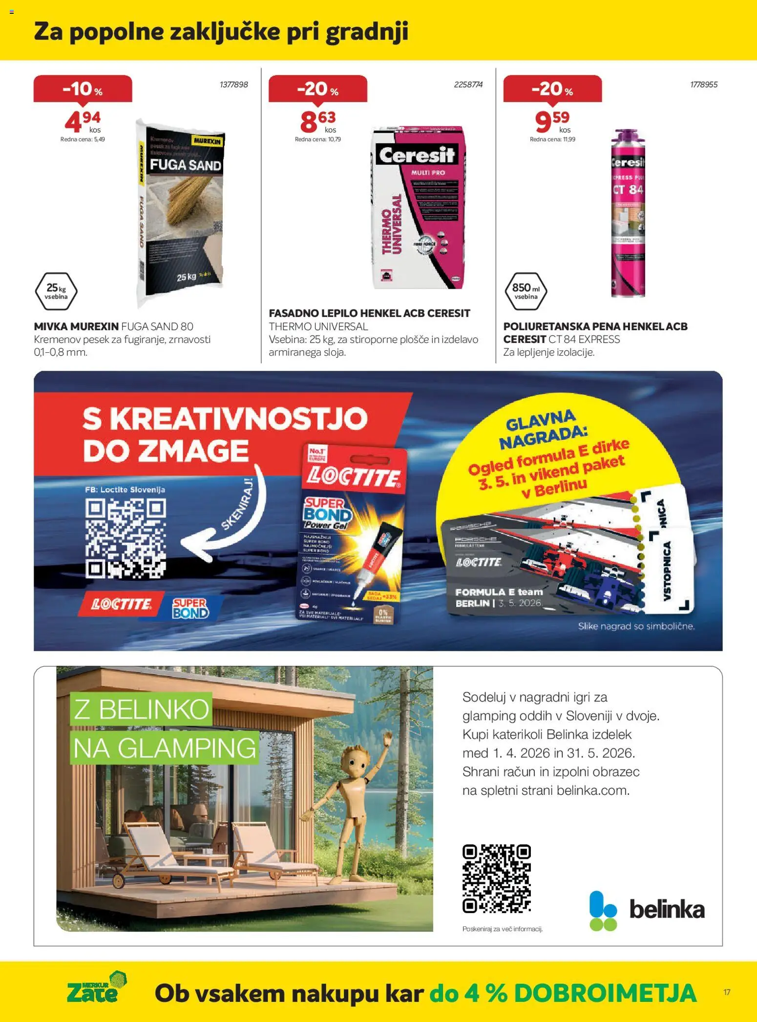 Novi Merkur katalog ponudbe – veljaven od 01.04.2026 | Stran: 17 | Izdelki: Lepilo