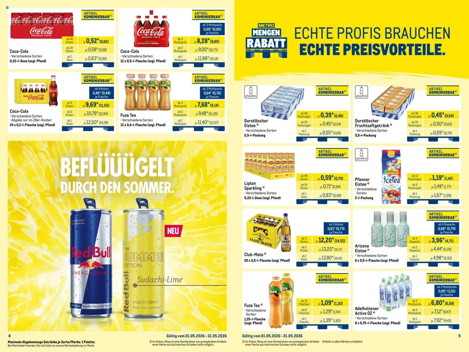 Metro Monats-Mix – gültig ab 01.05.2026 | Seite: 5 | Produkte: Durstloscher, Coca cola, Energy, Adelholzener