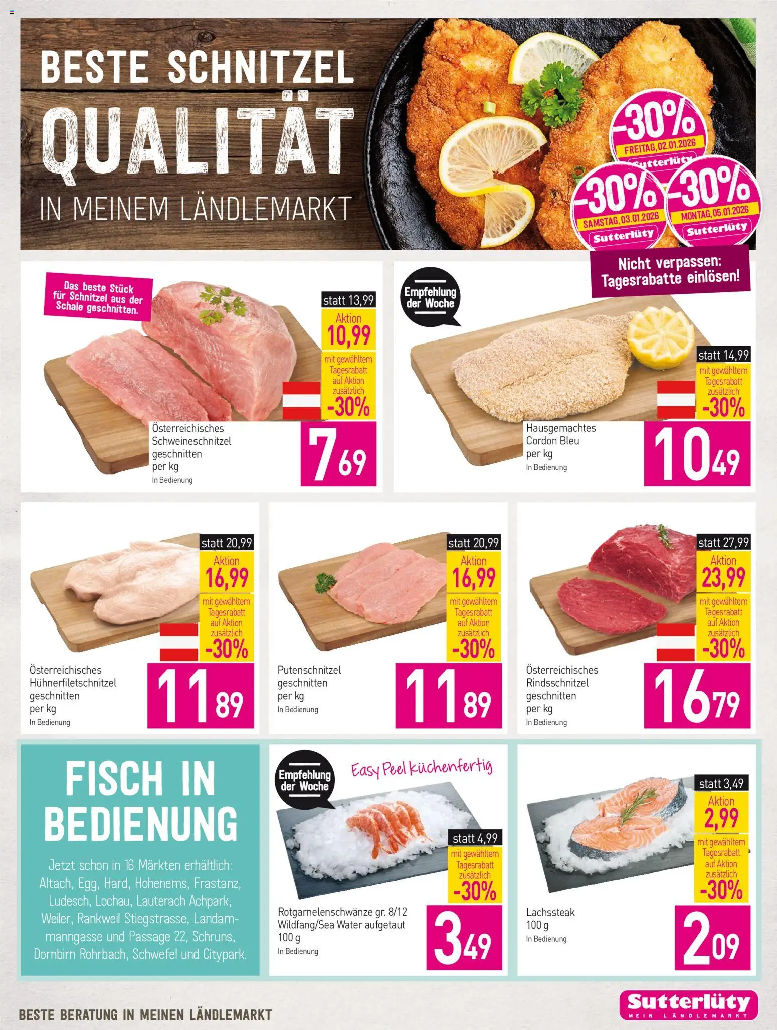 Sutterlüty Flugblatt gültig ab 02.01.2026 | Seite: 9 | Produkte: Fisch
