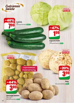Pogląd oferty "Cukinia, 1 kg" - ważna od 15.04.2026 | Strona: 36 | Produkty: Kapusta, Cukinia, Kapusta biała, Ziemniaki