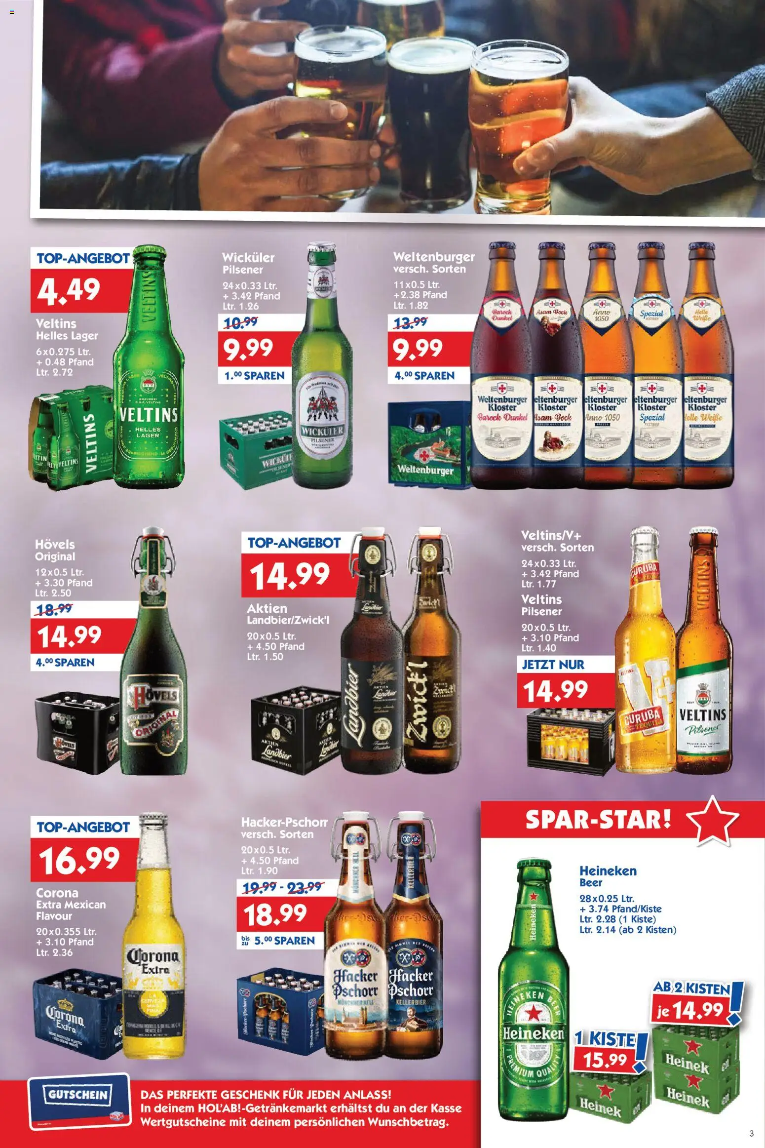 HOL’AB! Prospekt 	 – gültig ab 10.11.2025 | Seite: 3 | Produkte: Heineken, Veltins