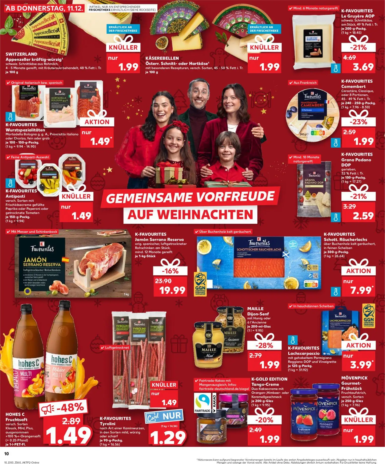 Kaufland prospekt Potsdam	 – gültig ab 11.12.2025 | Seite: 10 | Produkte: Orangensaft, Creme, Räucherlachs, Paprika
