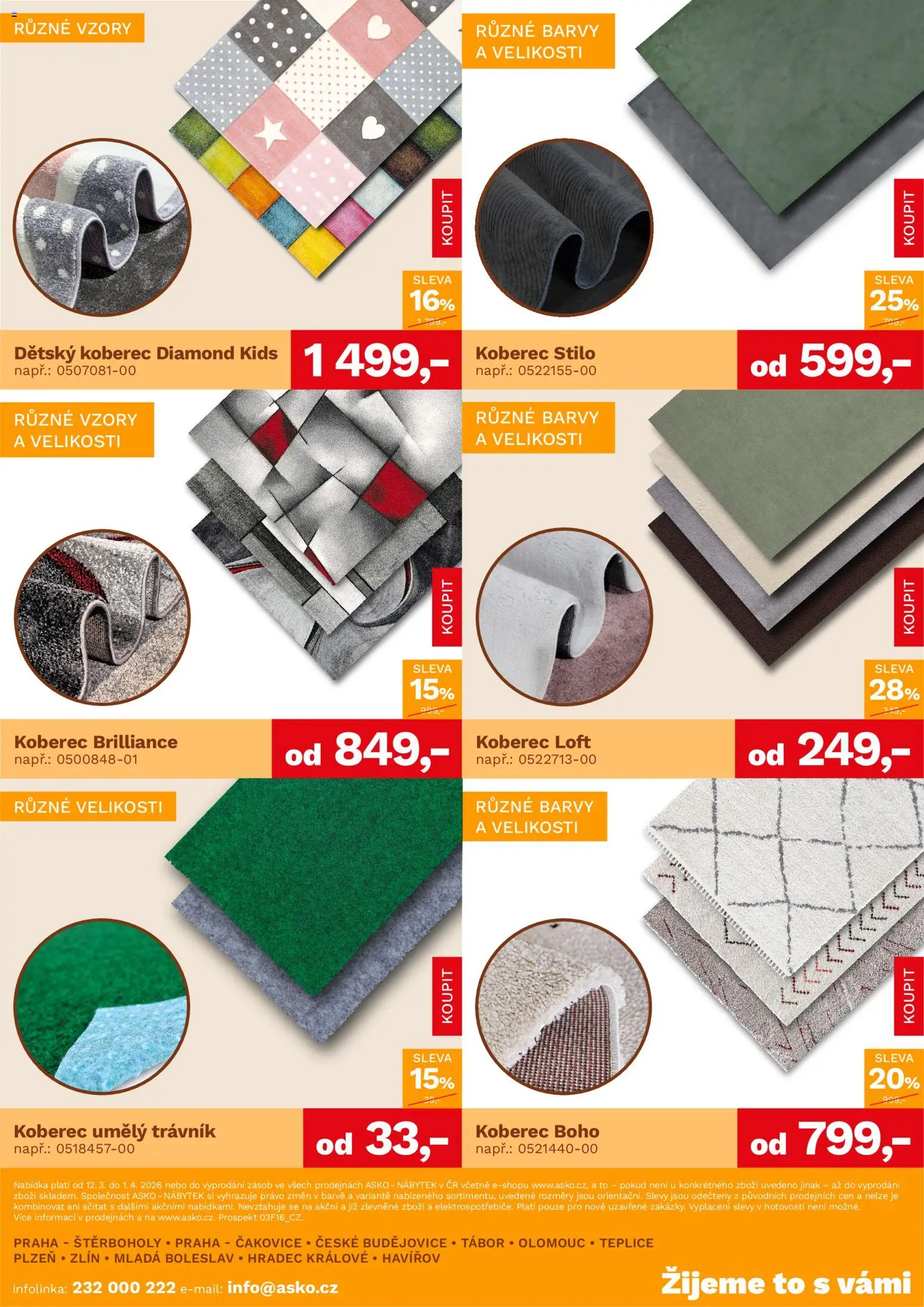 ASKO nábytek leták - Bytové doplňky od 12.03.2026 | Strana: 5 | Produkty: Dětský koberec, Nábytek, Koberec, Barvy