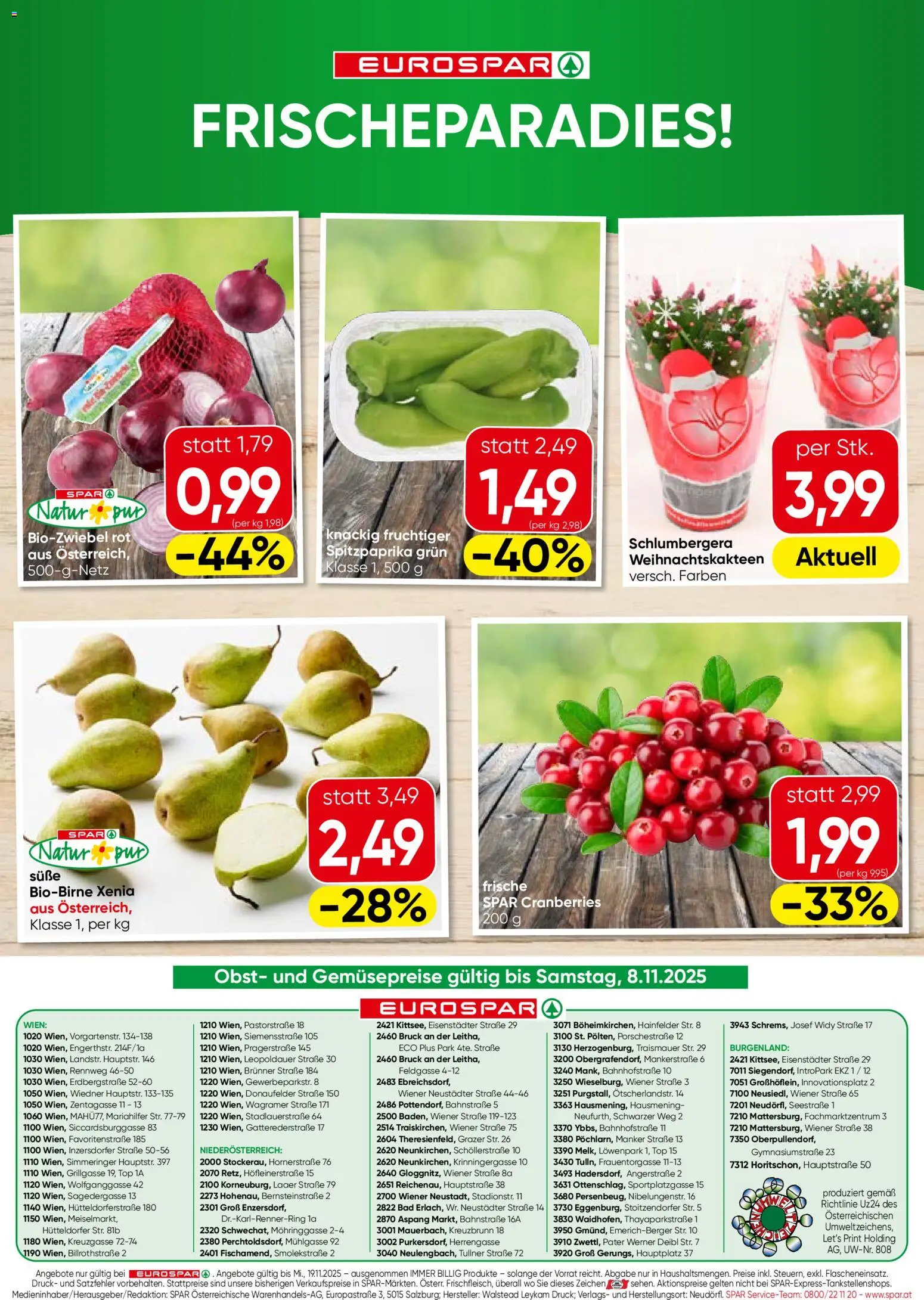 Eurospar Flugblatt gültig ab 06.11.2025 | Seite: 16 | Produkte: Obst, Bad