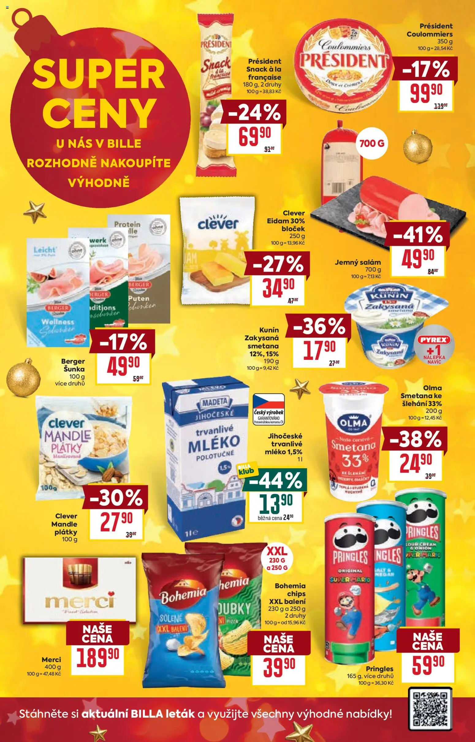 Billa Velký leták od 17.12.2025 | Strana: 2 | Produkty: Salám, Merci, Mandle, Clever
