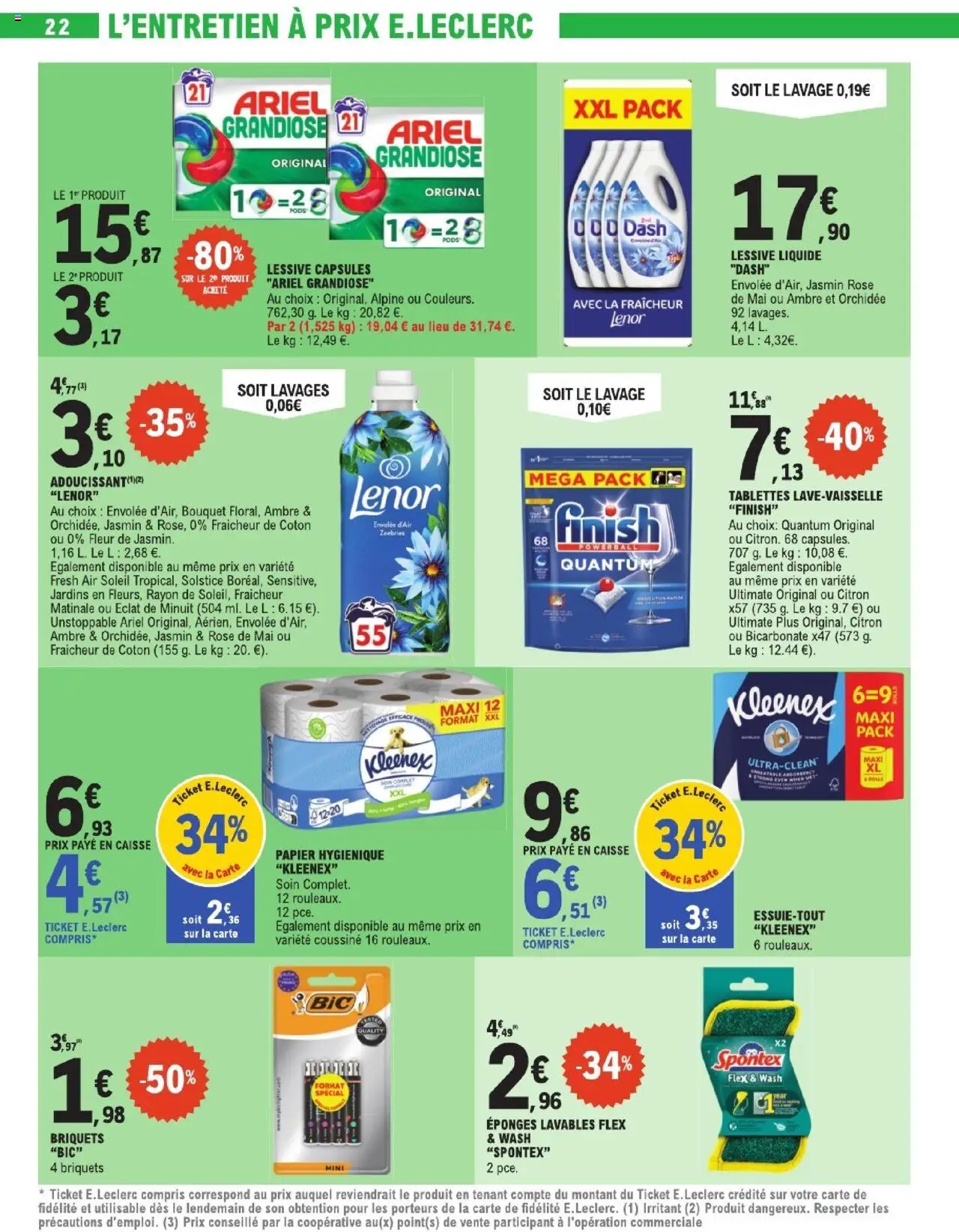  | Page: 22 | Produits: Citron, Détergent, Tablettes lave-vaisselle, Lessive