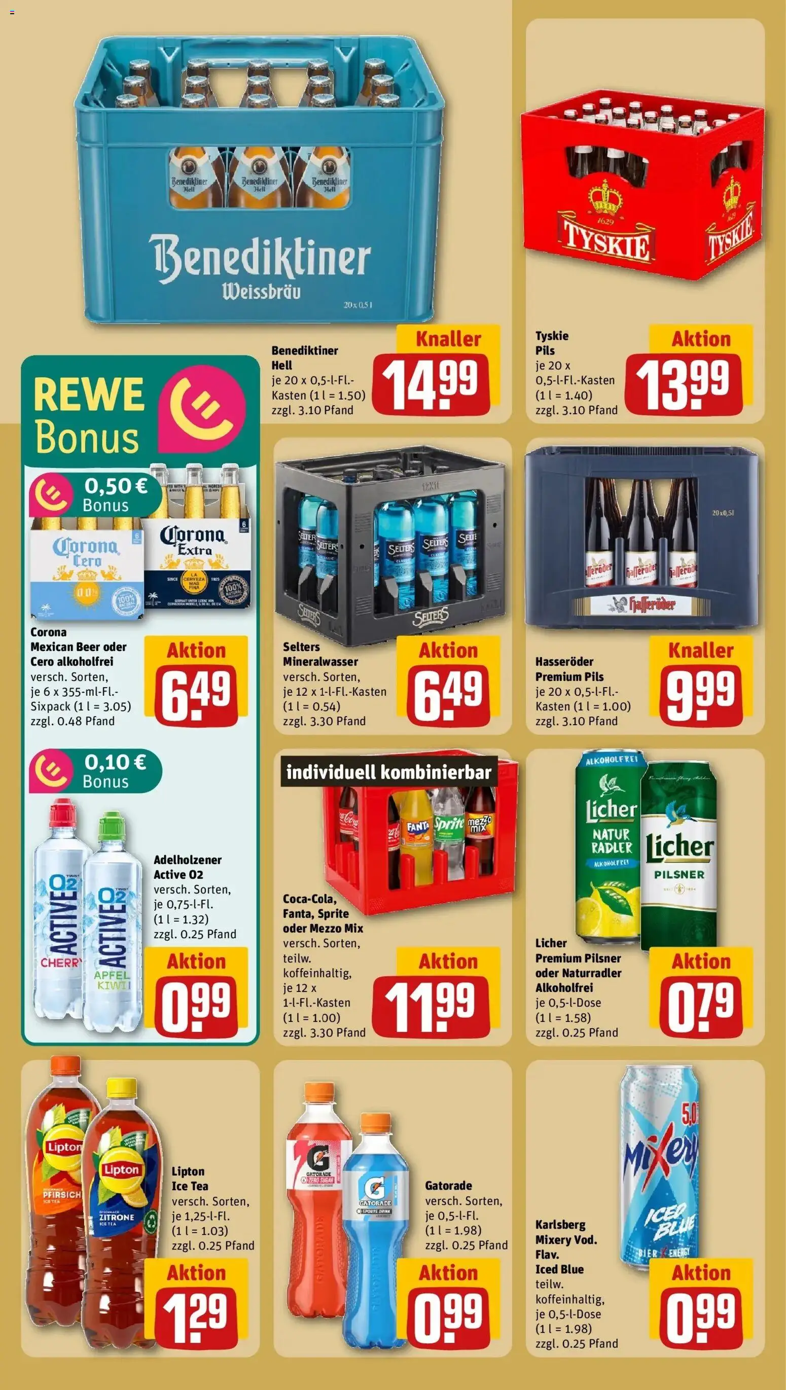 Rewe Prospekt Bad Schwalbach	 – gültig ab 05.04.2026 | Seite: 16 | Produkte: Tyskie, Benediktiner hell, Zitrone, Oder mezzo mix