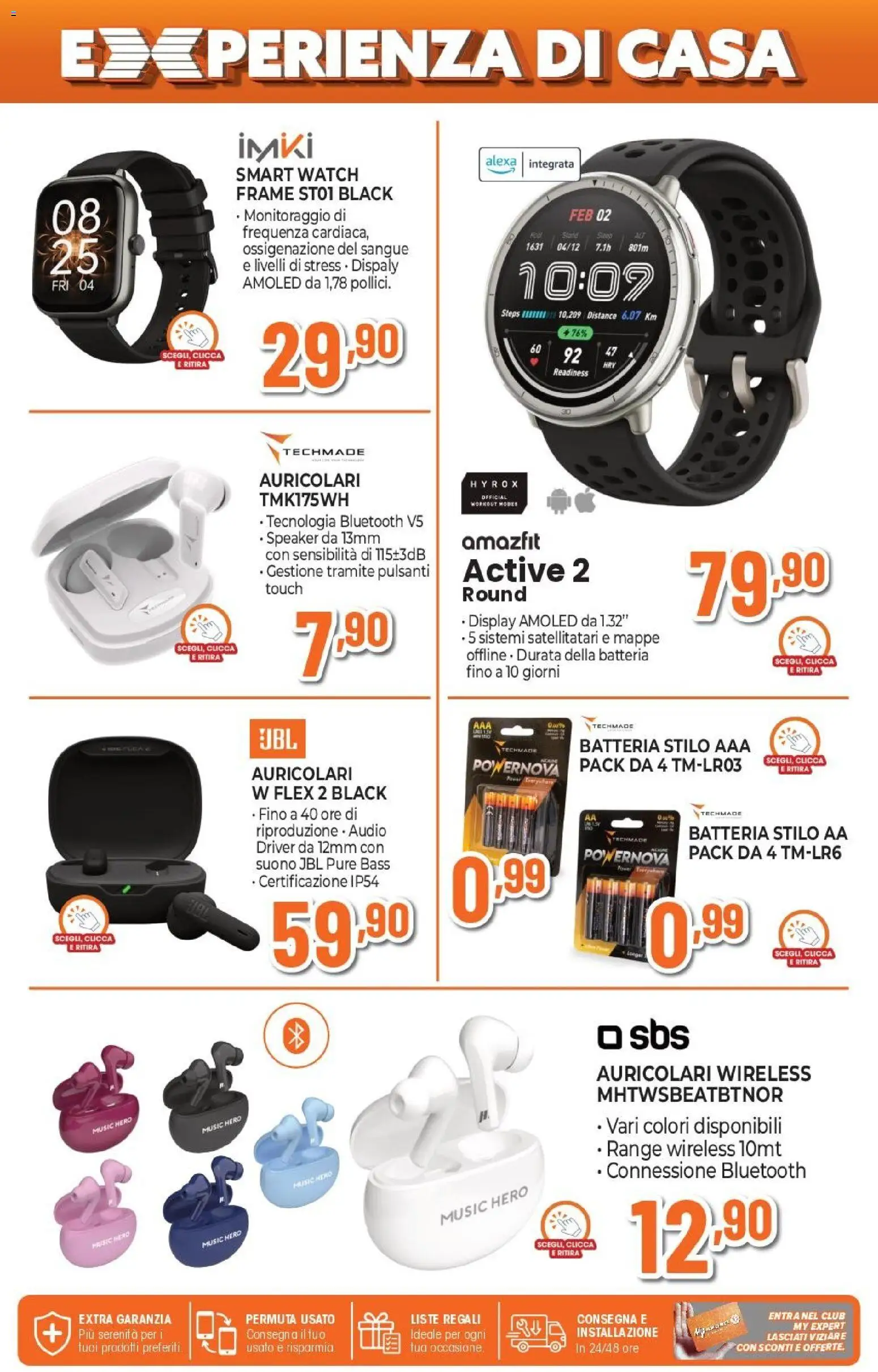 Volantino Expert del 09.04.2026 | Pagina: 5 | Prodotti: Auricolari, Smart watch, Speaker, Batteria