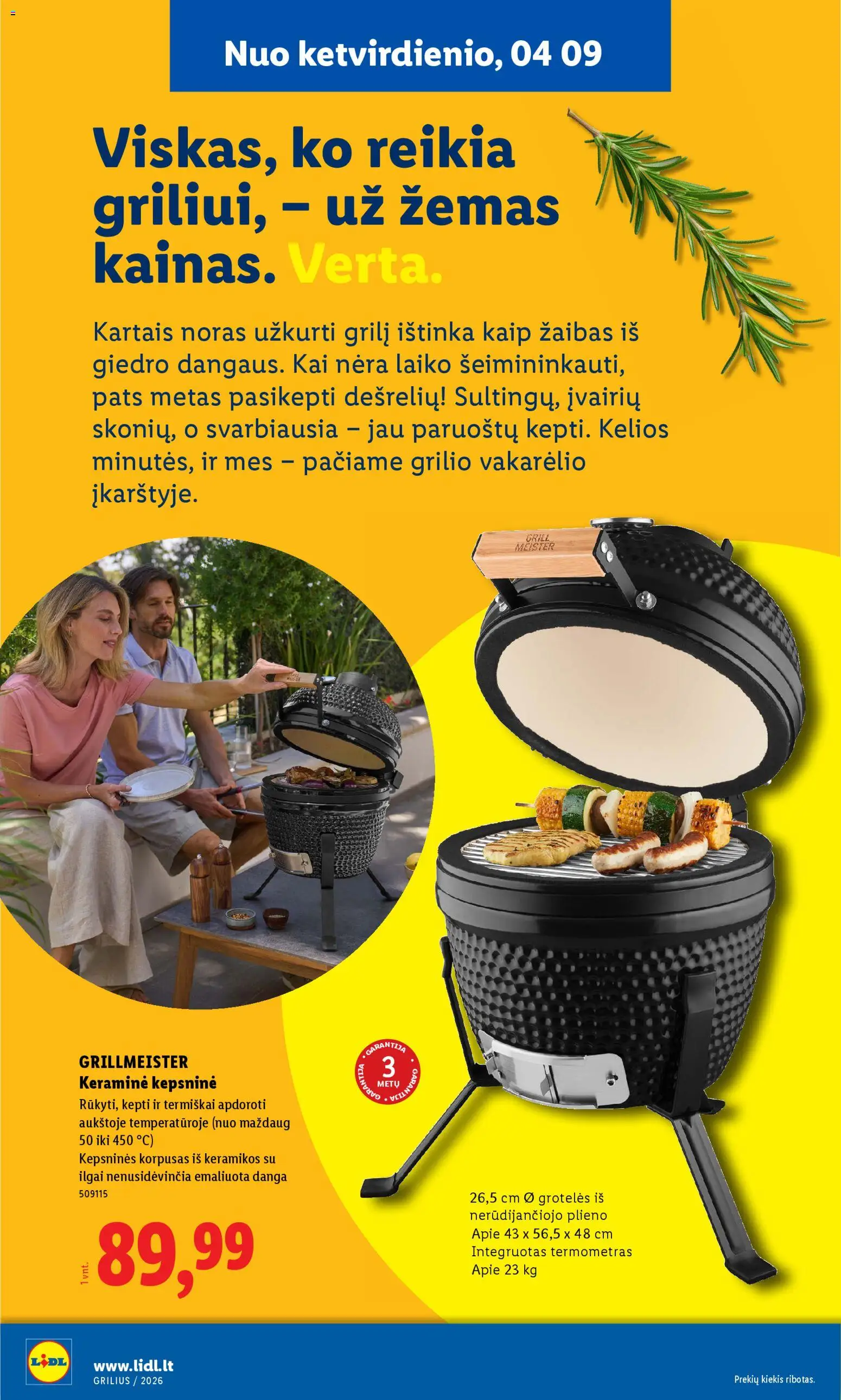 LIDL akcijos nuo 06.04.2026 | Puslapis: 24 | Prekių: Grotelės, Termometras