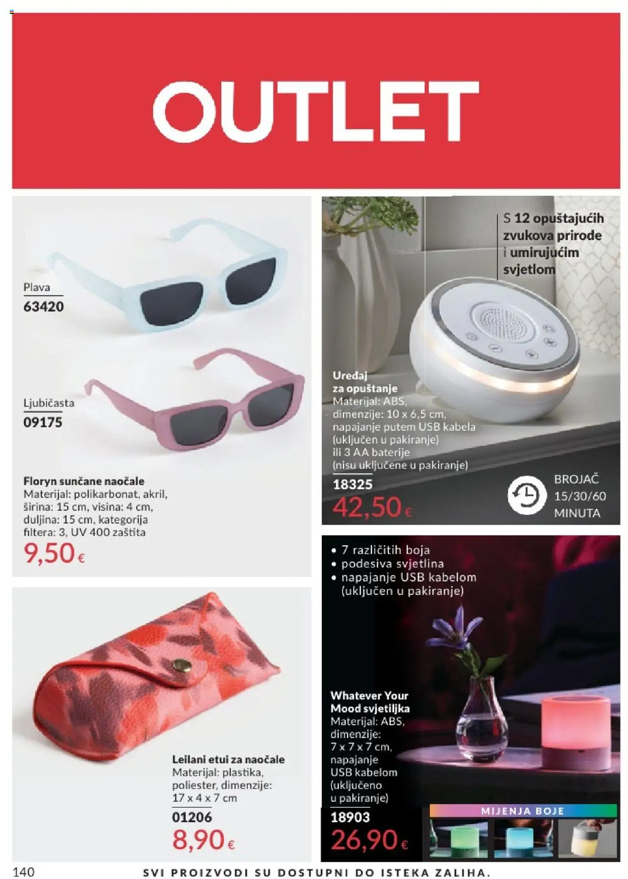 Avon katalog | vrijedi od 01.08.2025 | Stranica: 140 | Proizvodi: Svjetiljka, Baterije, Naočale, USB