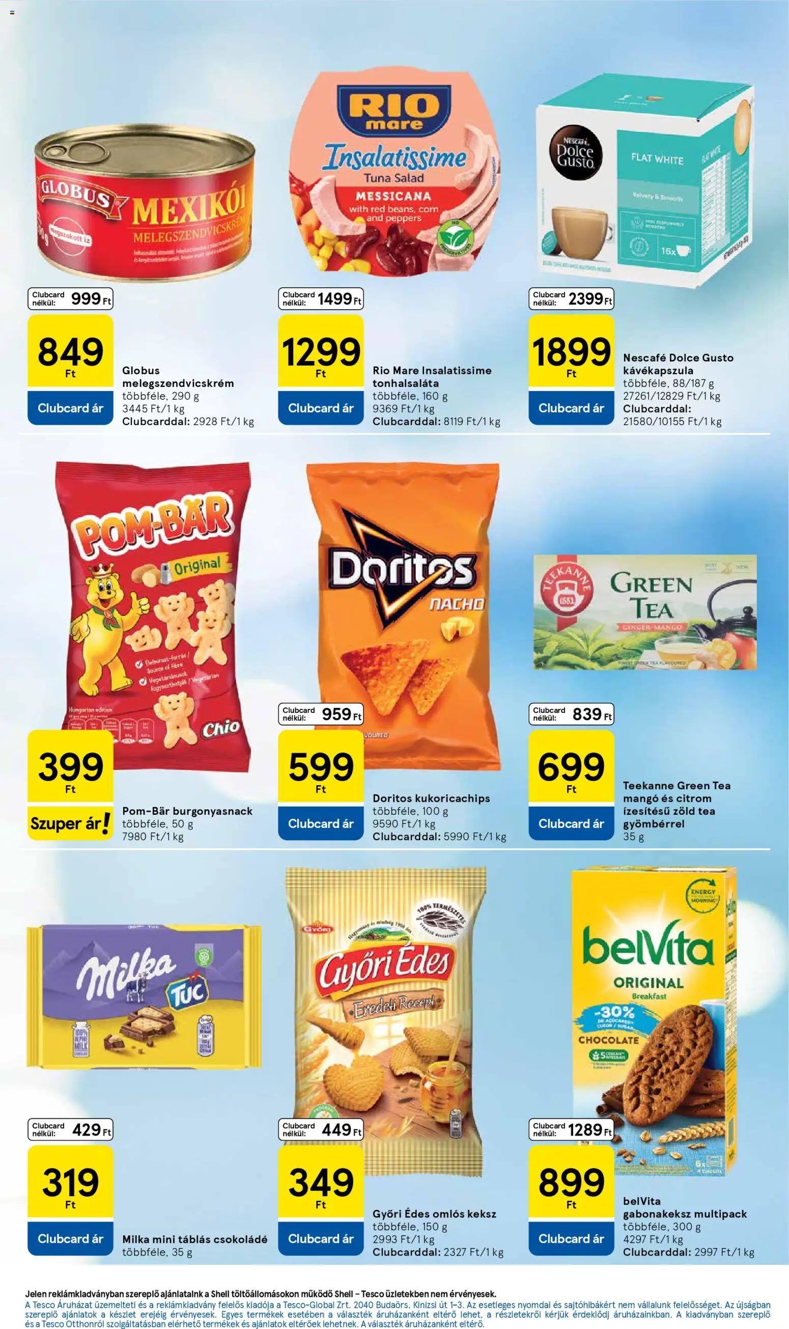 Tesco akciós ujság - amely érvényes a következő dátumtól: 19.02.2026 | Oldal: 5 | Termékek: Zöld tea, Melegszendvicskrém, Csokoládé, Mangó