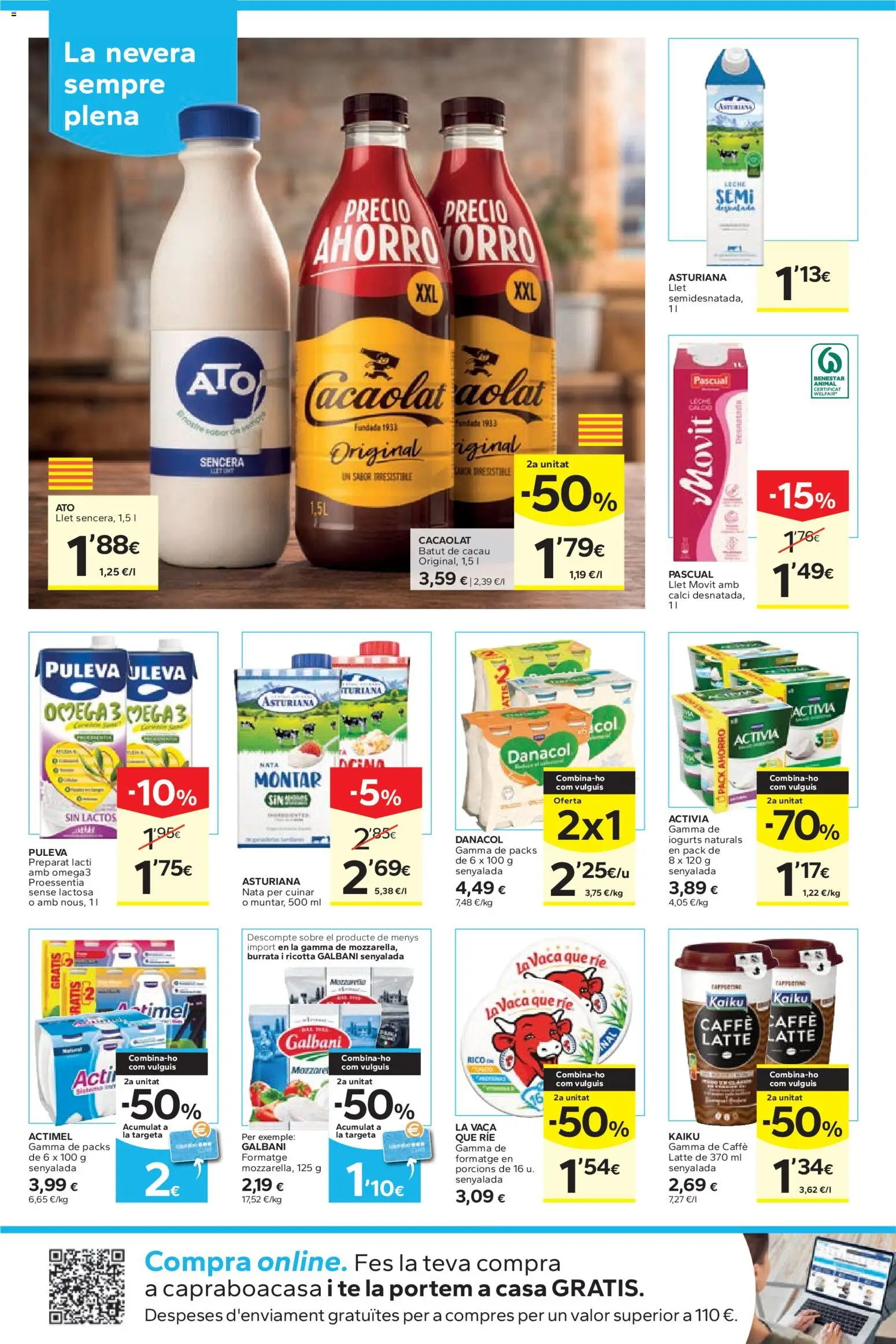 Caprabo folleto │ válido desde el 26.02.2026 | Página: 13 | Productos: Leche, Té, Nevera